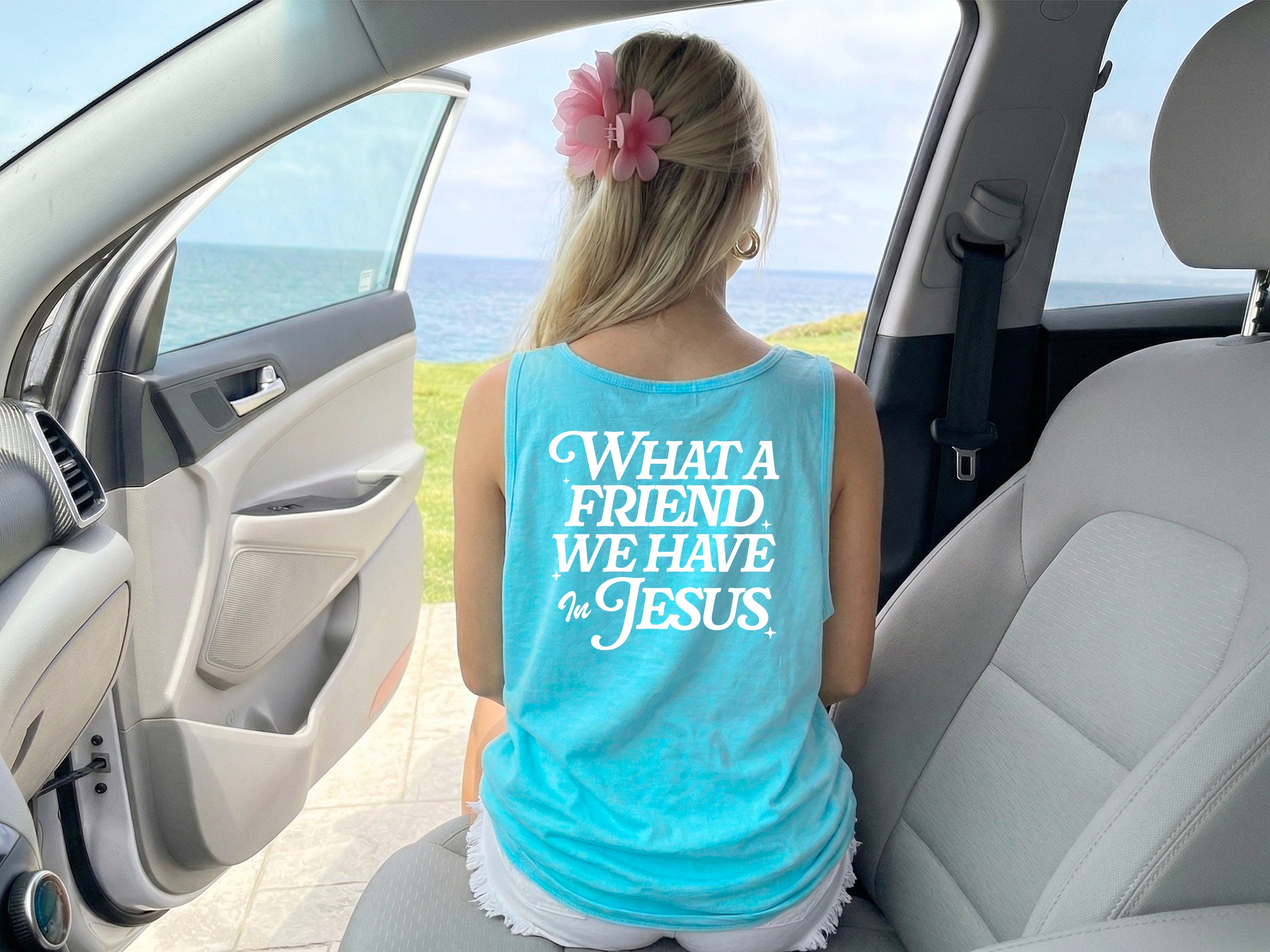 What a friend we have in Jesus Psalm Christian Comfort Colors Tank Top Faith Bible Jesus