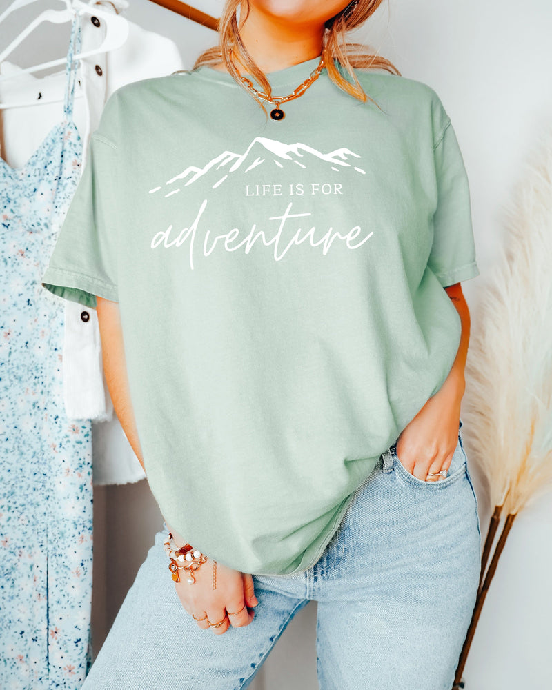 Life is for Adventure Camping Hiking Comfort Colors T Shirt