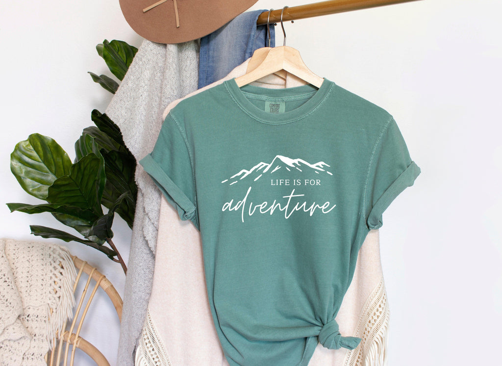 Life is for Adventure Camping and hiking Comfort Colors T Shirt