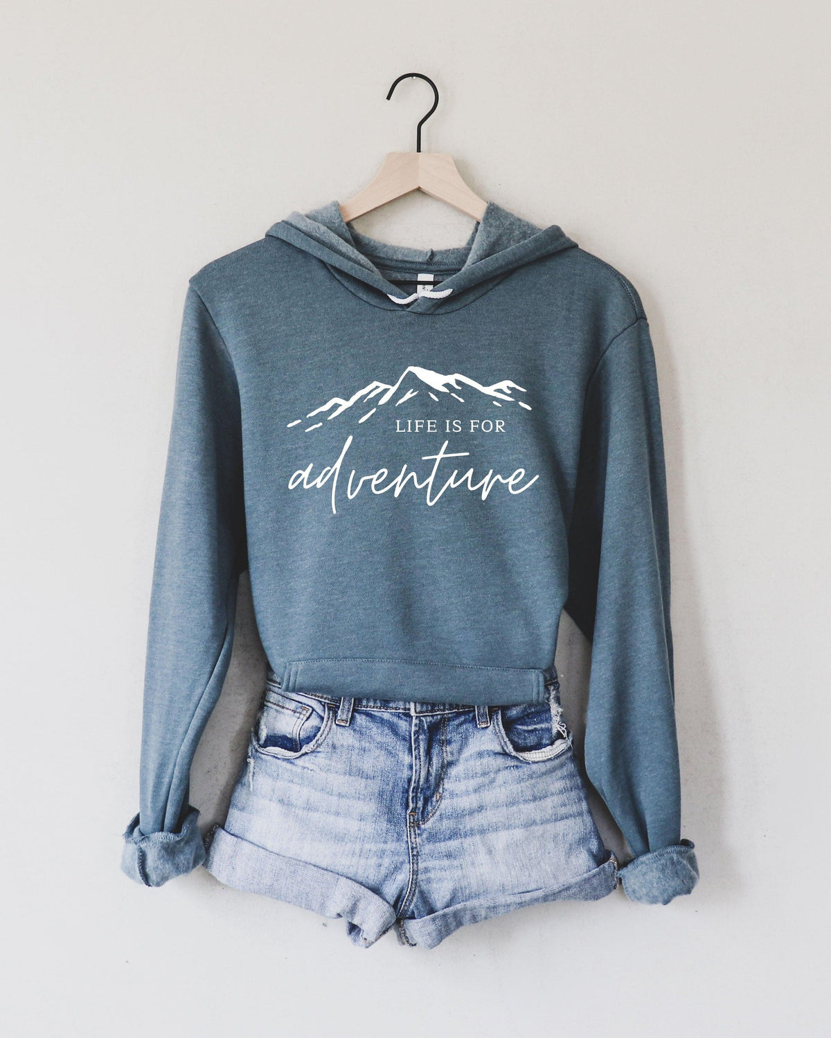 Life is for Adventure Sponge Fleece Hooded sweatshirt | Hoodie, Camping, Nature, Mountain