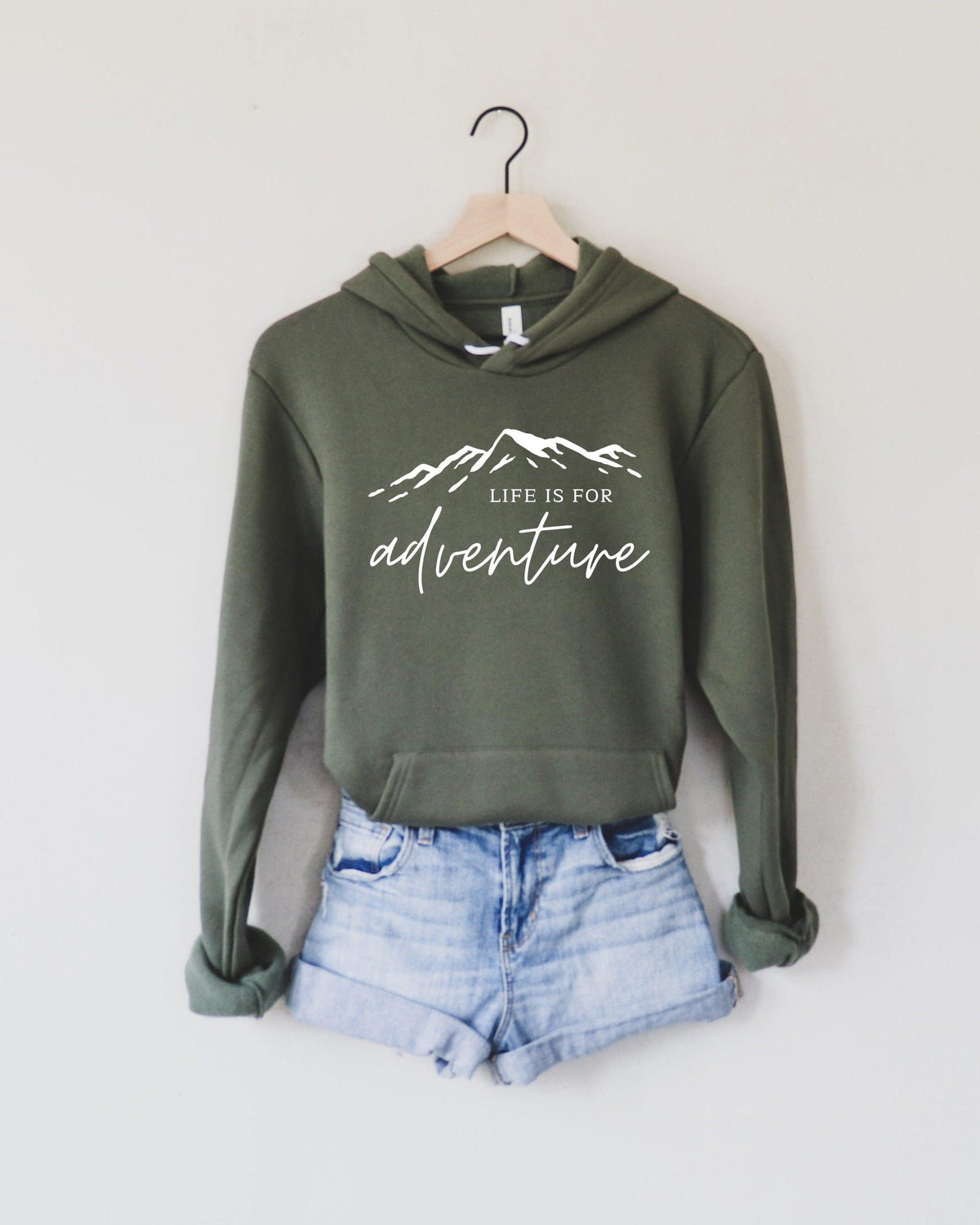 Life is for Adventure Sponge Fleece Hooded sweatshirt | Hoodie, Camping, Nature, Mountain