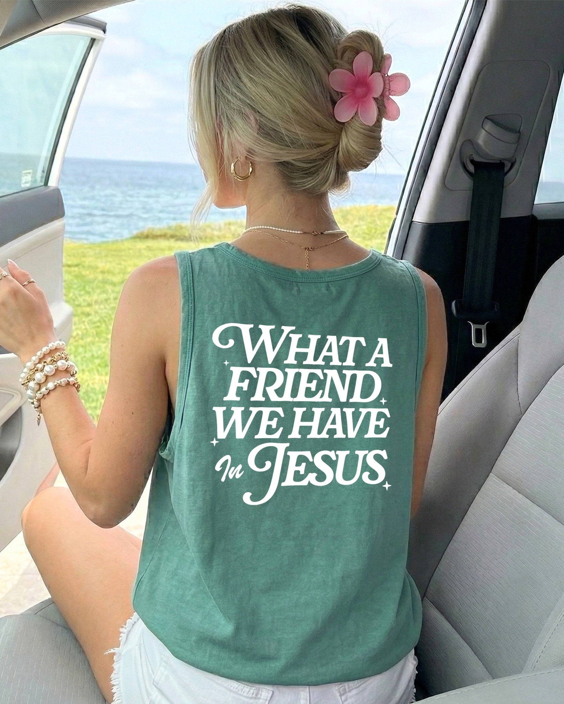 What a friend we have in Jesus Psalm Christian Comfort Colors Tank Top Faith Bible Jesus