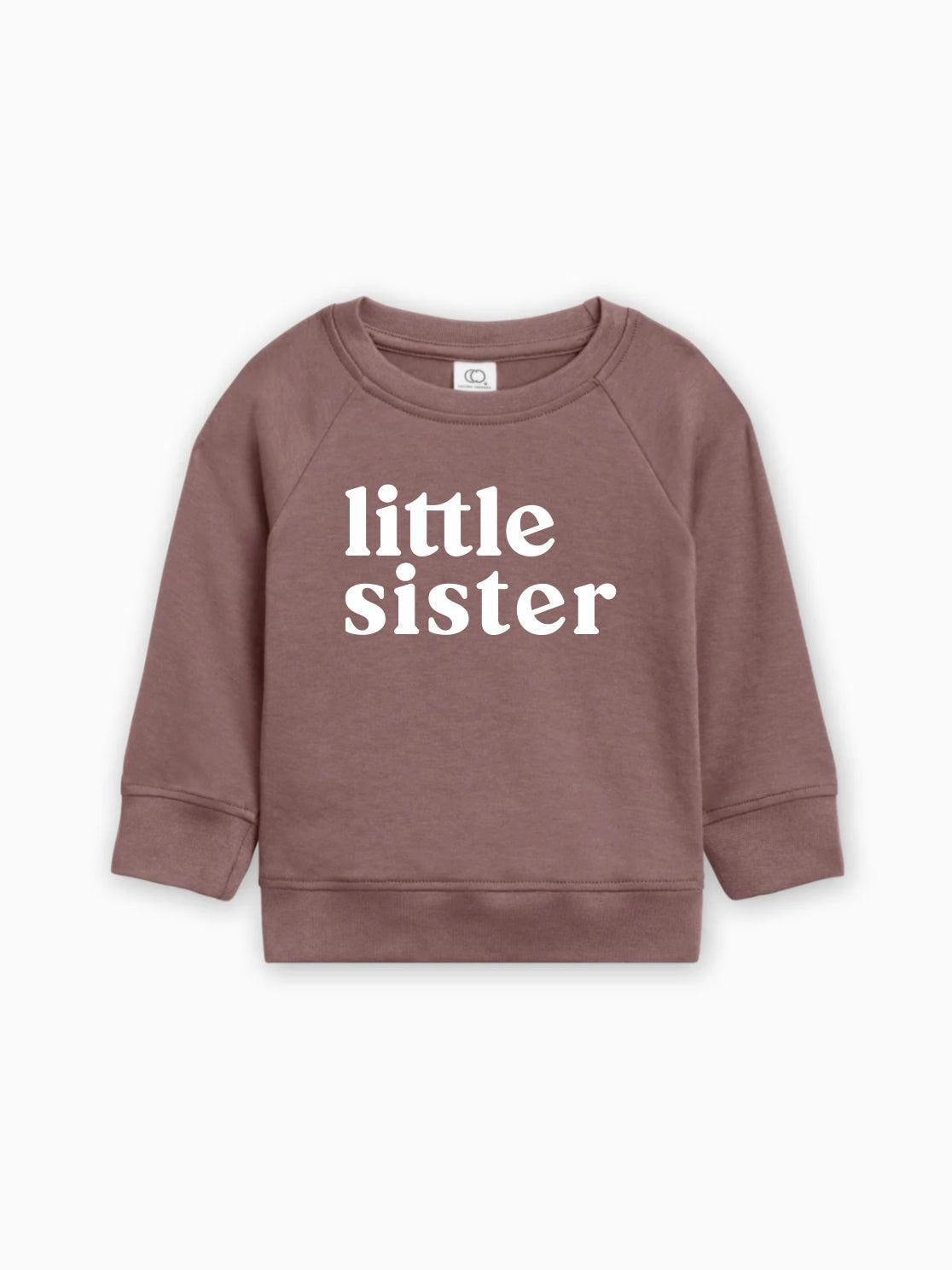 Little Sister Organic Cotton Baby Toddler Girl Pullover (Serif)