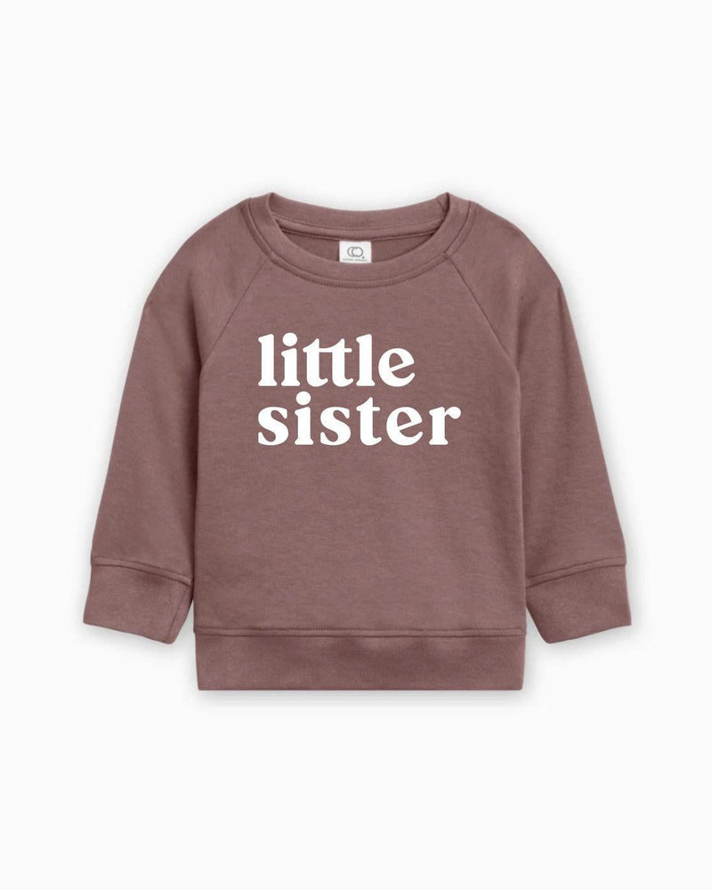 Little Sister Organic Cotton Baby Toddler Girl Pullover (Serif)