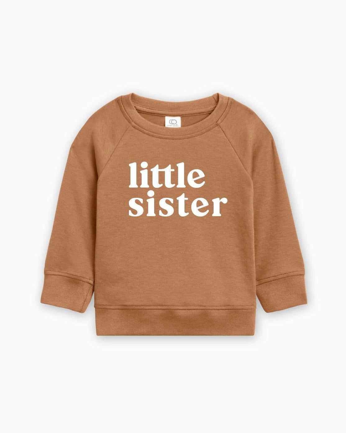Little Sister Organic Cotton Baby Toddler Girl Pullover (Serif)