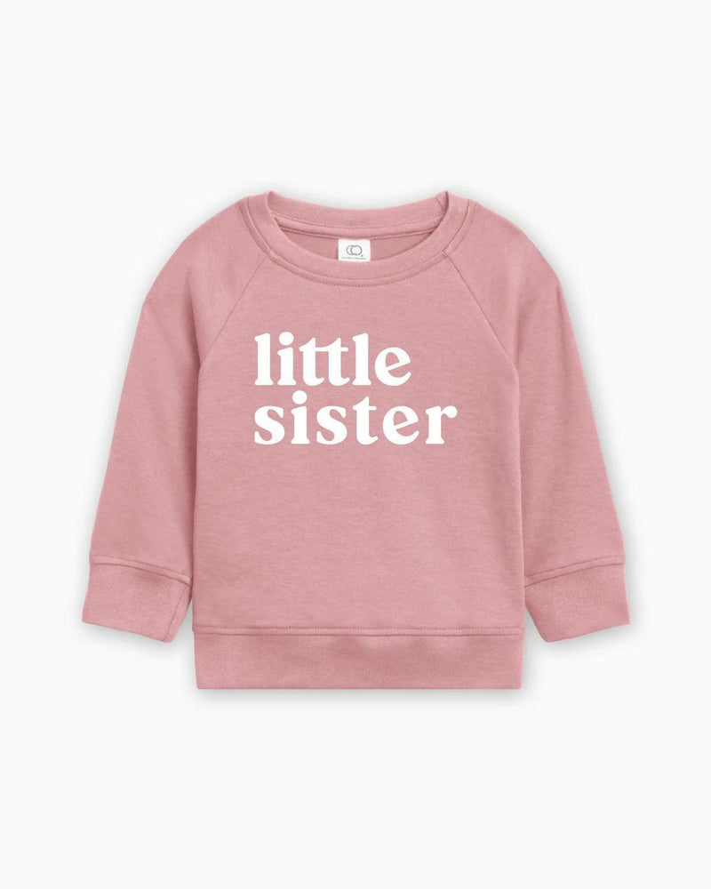 Little Sister Organic Cotton Baby Toddler Girl Pullover (Serif)