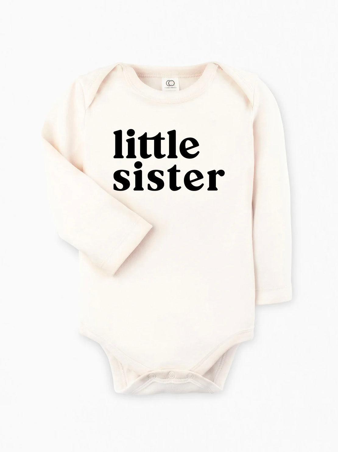 Little Sister Organic Cotton bodysuit (Serif)