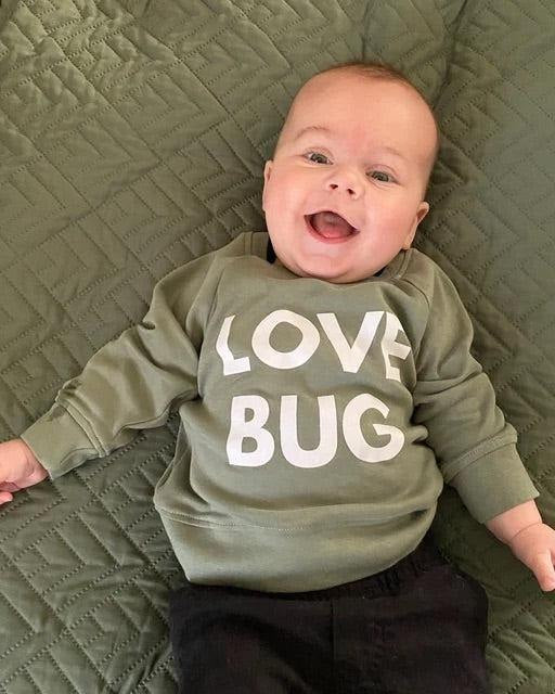 Love Bug Organic Cotton Baby Toddler Valentine Day Pullover