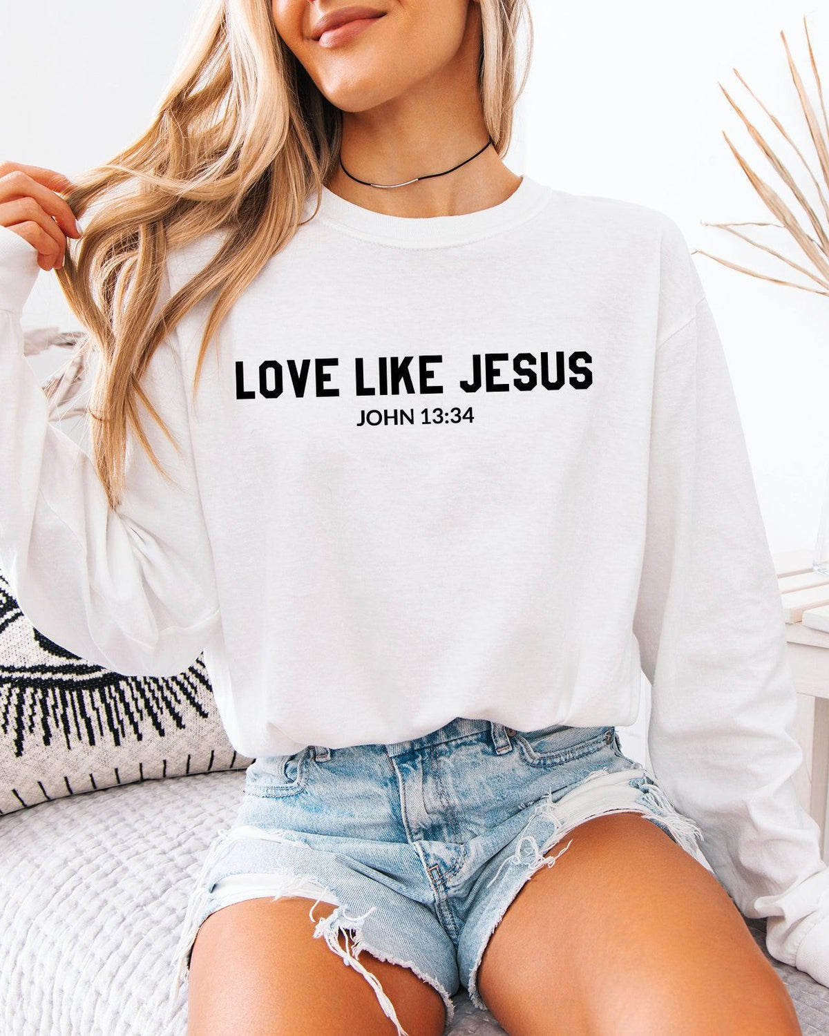 Love Like Jesus Christian Comfort Colors Long Sleeve Shirt
