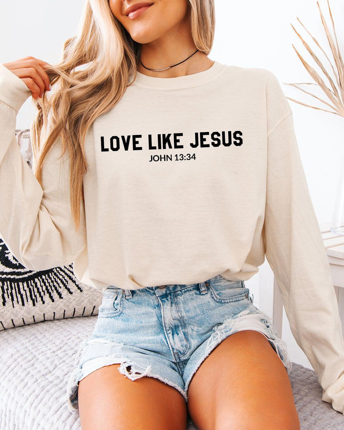 Love Like Jesus Christian Comfort Colors Long Sleeve Shirt