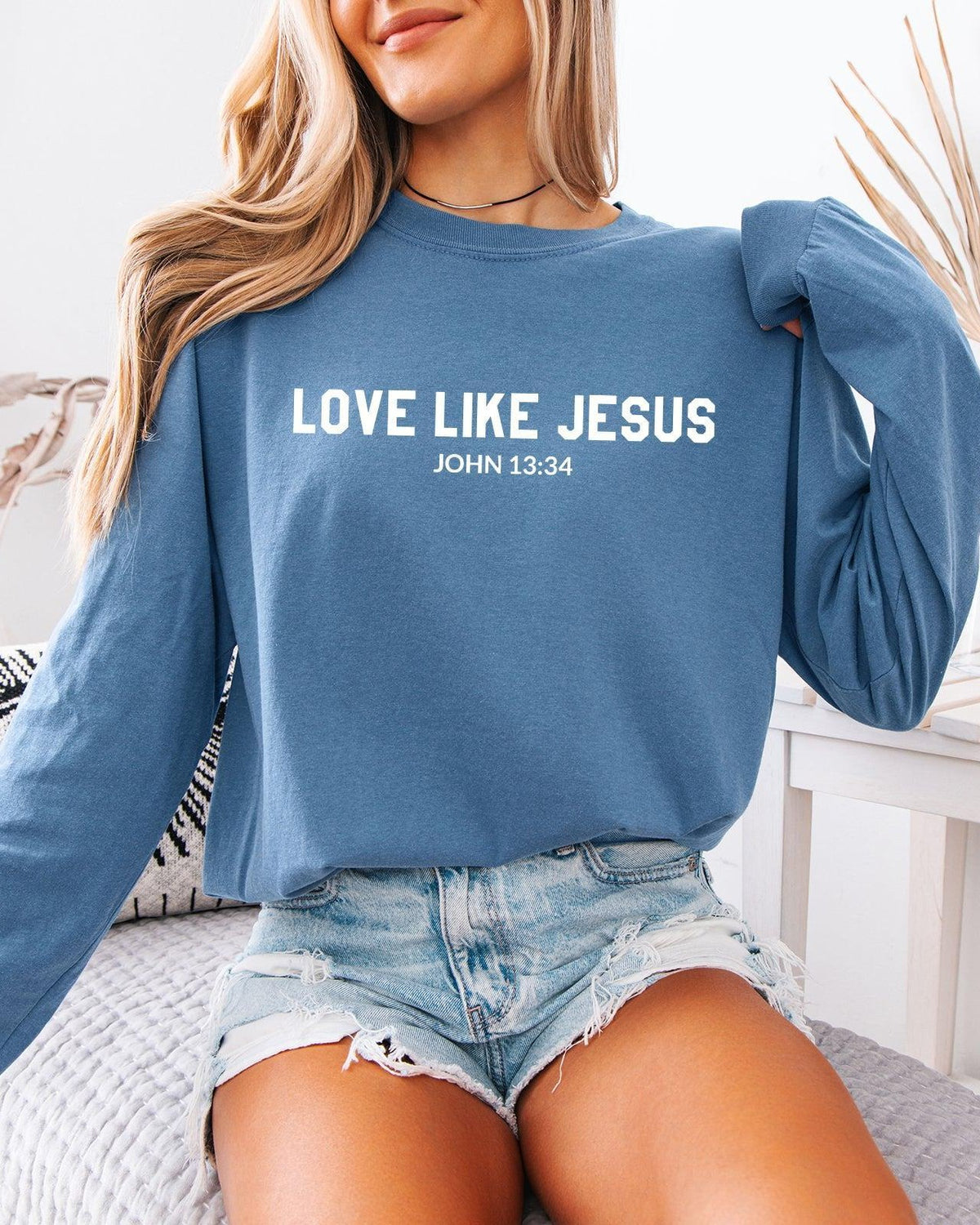 Love Like Jesus Christian Comfort Colors Long Sleeve Shirt