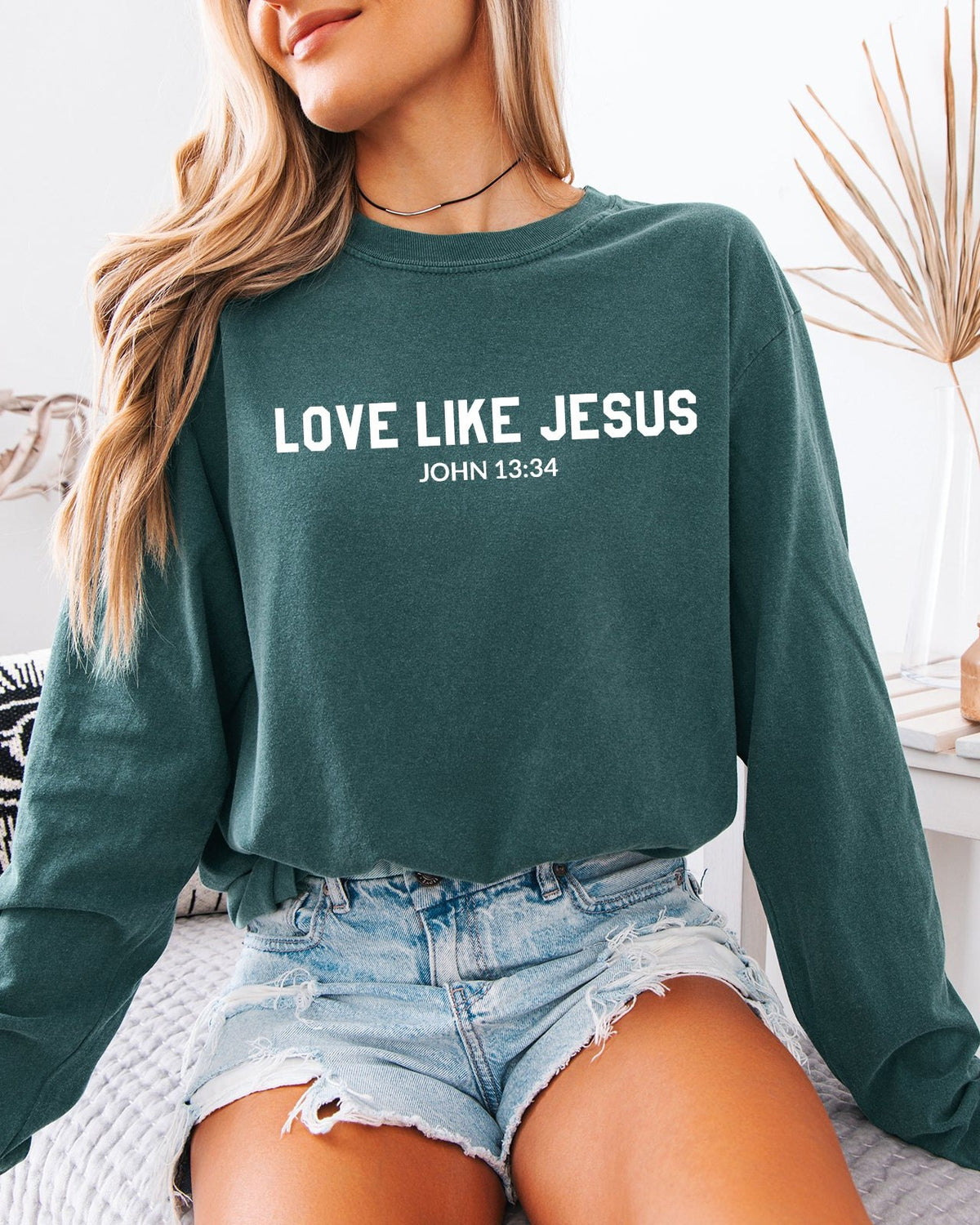 Love Like Jesus Christian Comfort Colors Long Sleeve Shirt
