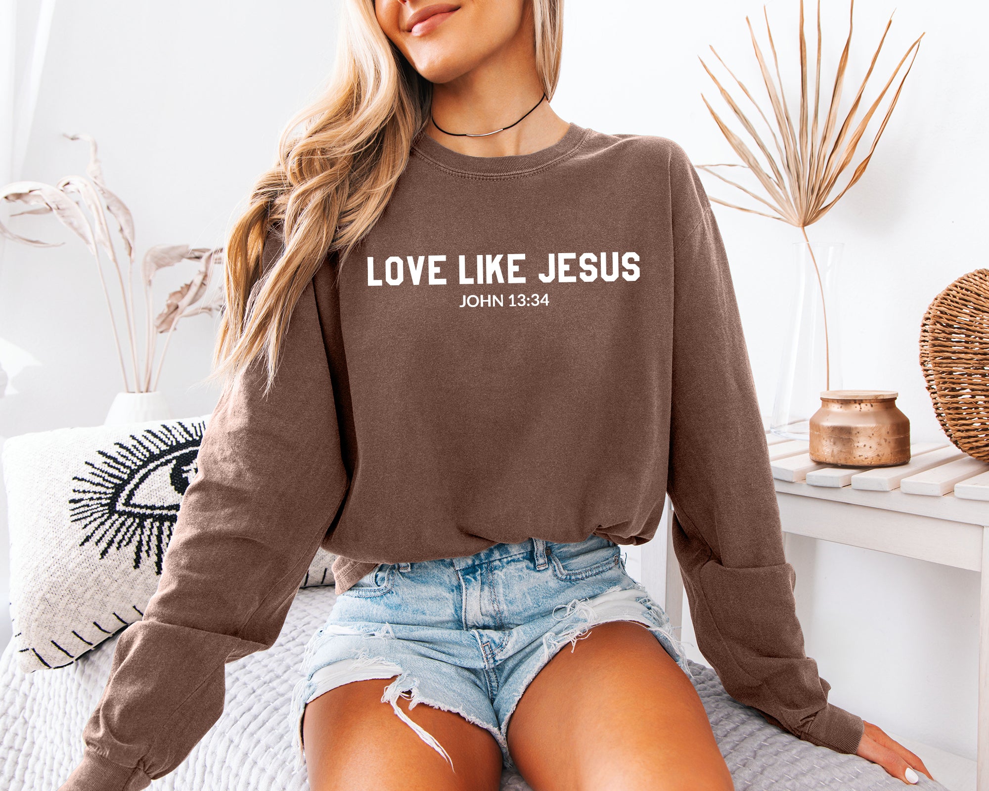 Love Like Jesus Christian Comfort Colors Long Sleeve Shirt