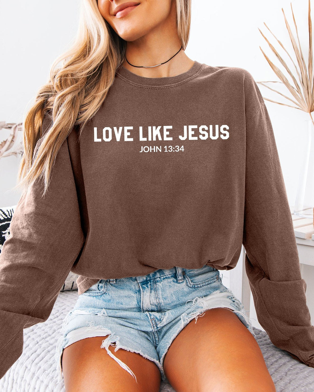 Love Like Jesus Christian Comfort Colors Long Sleeve Shirt