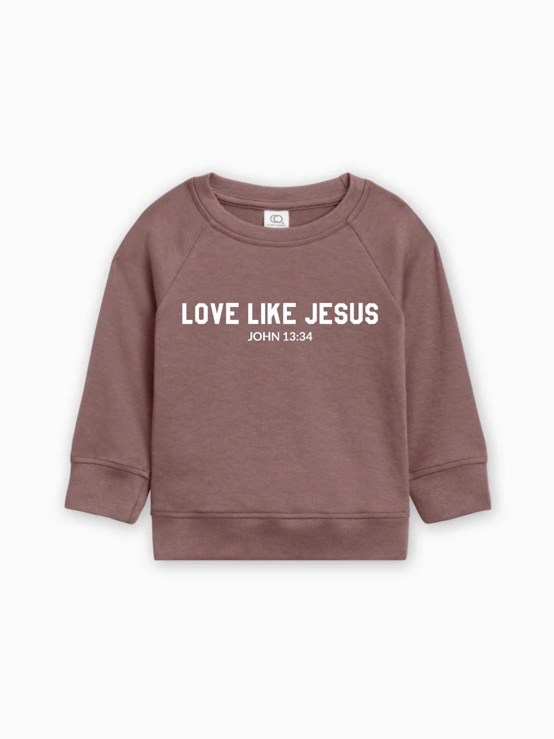 Love Like Jesus Christian Organic Cotton Toddler Kids Pullover