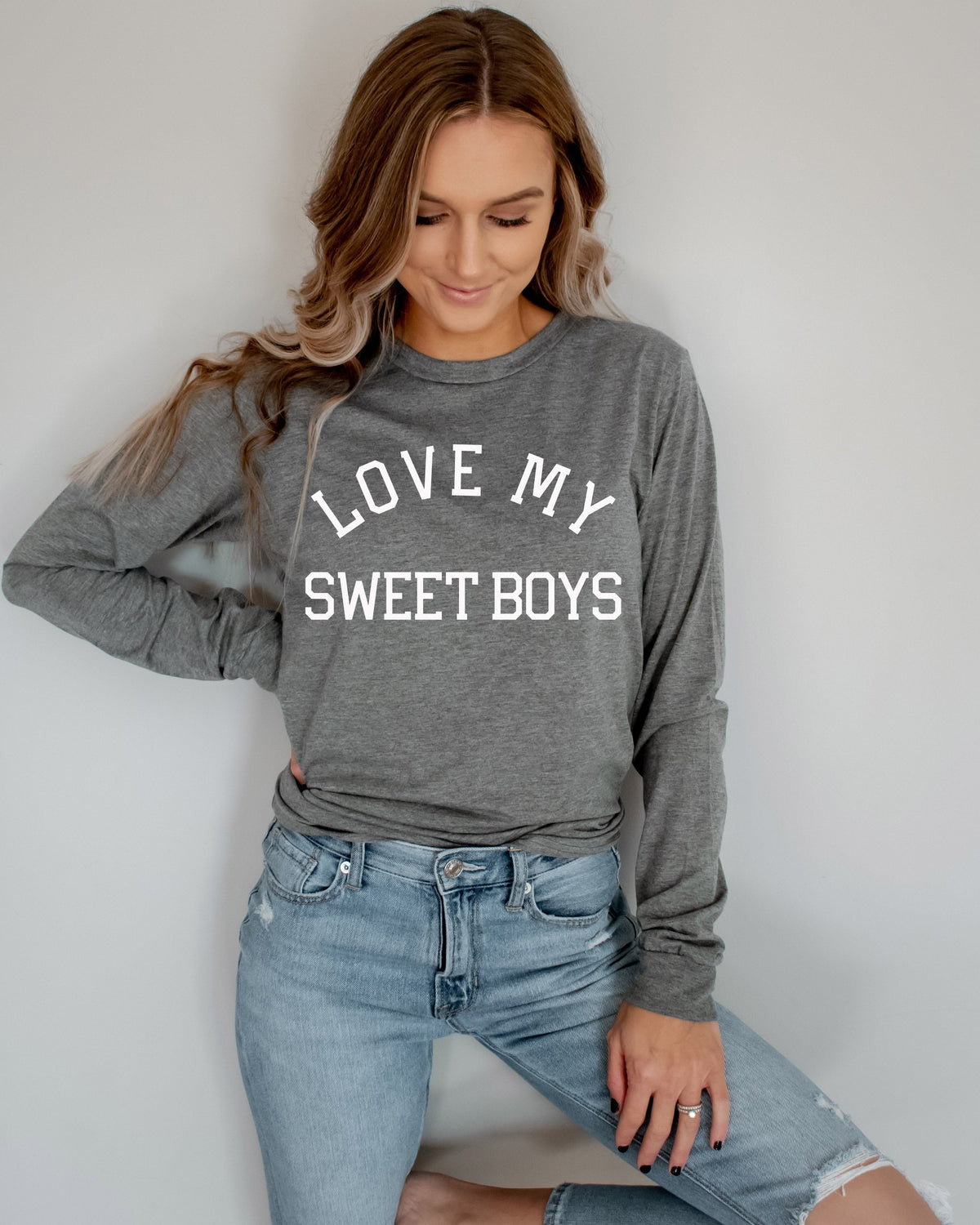Love My Sweet Boys Boy mama Long Sleeve T shirt