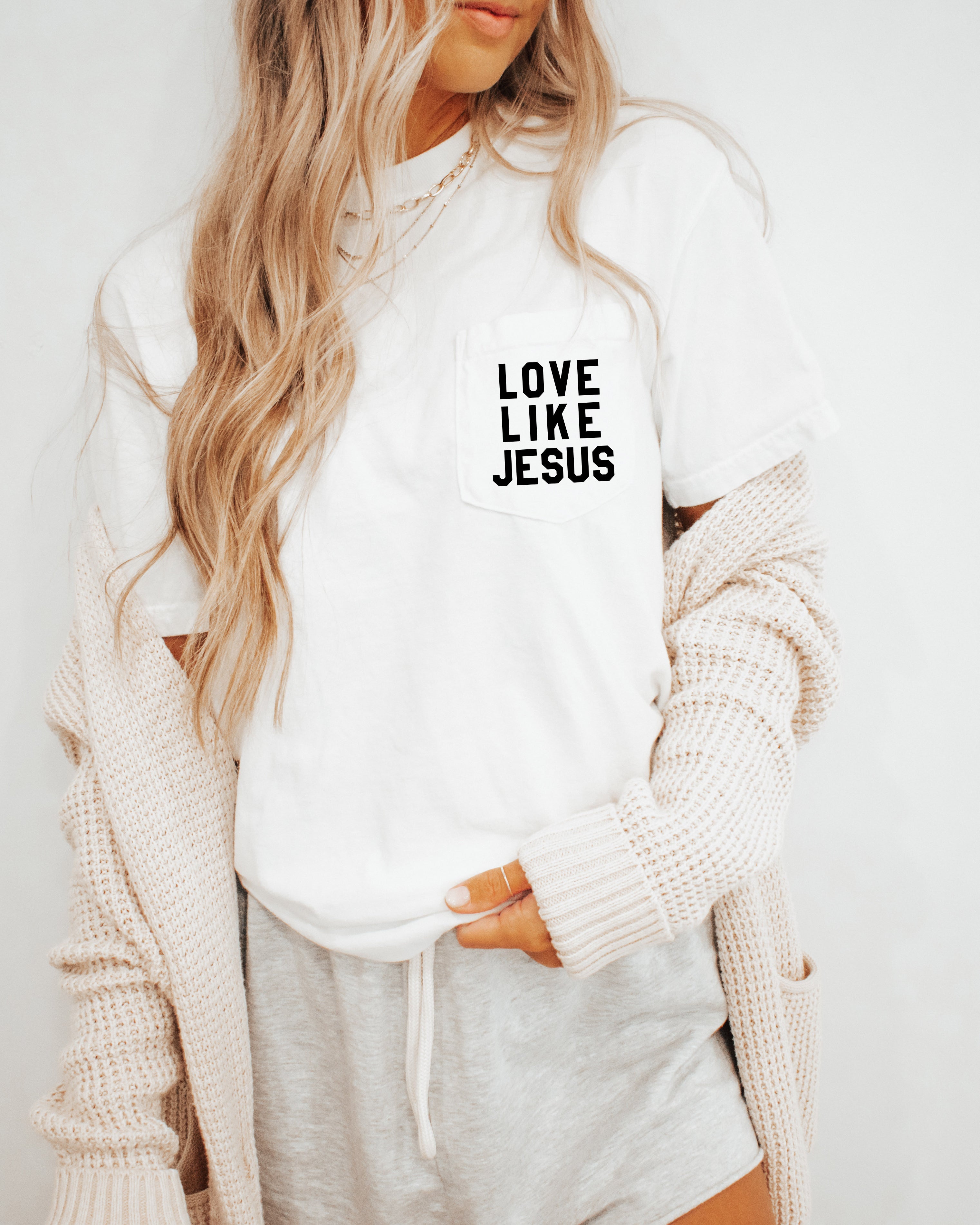 Love like Jesus Comfort Colors Pocket T Shirt | Pro life, Christian shirt