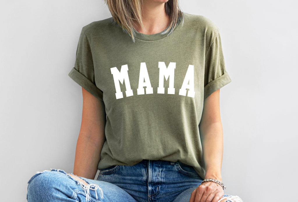 Mama Classic Soft Short Sleeve Shirts (Condensed Font)