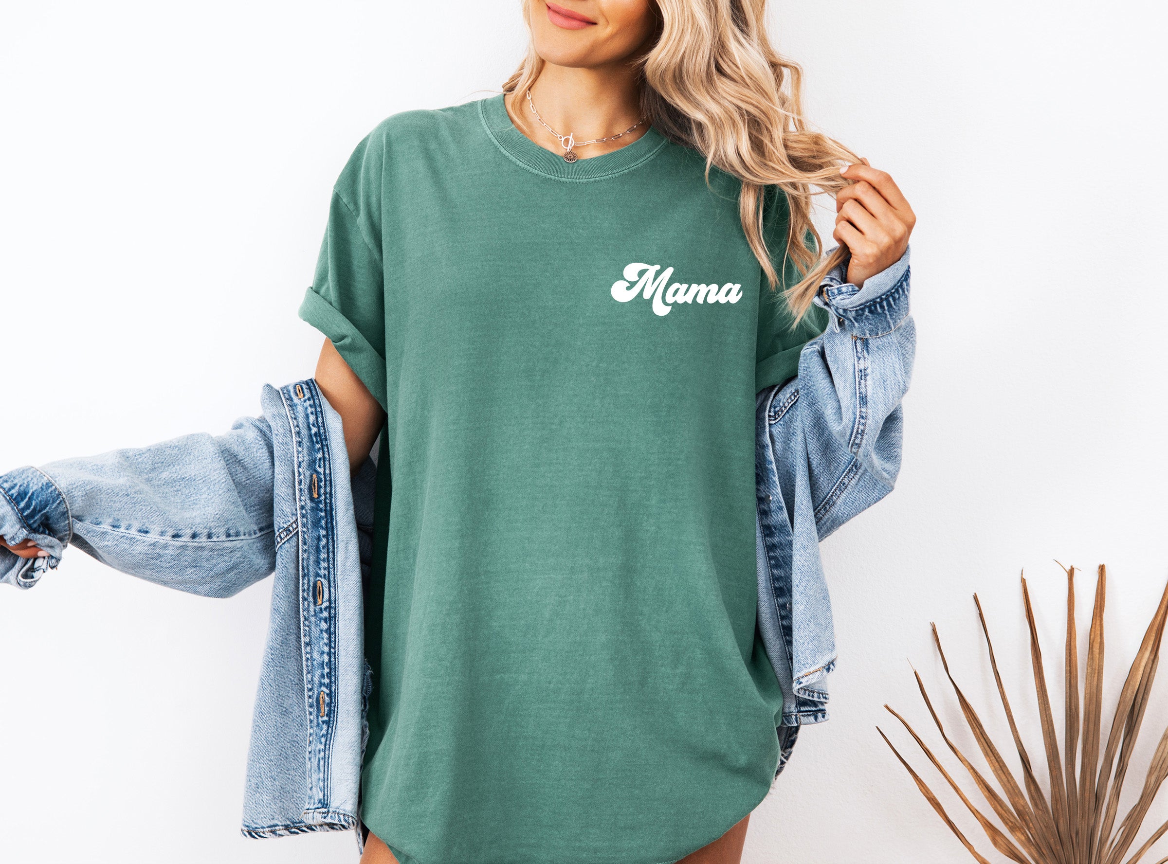 Mama Comfort Colors Graphic Tees (Groovy Left Chest)