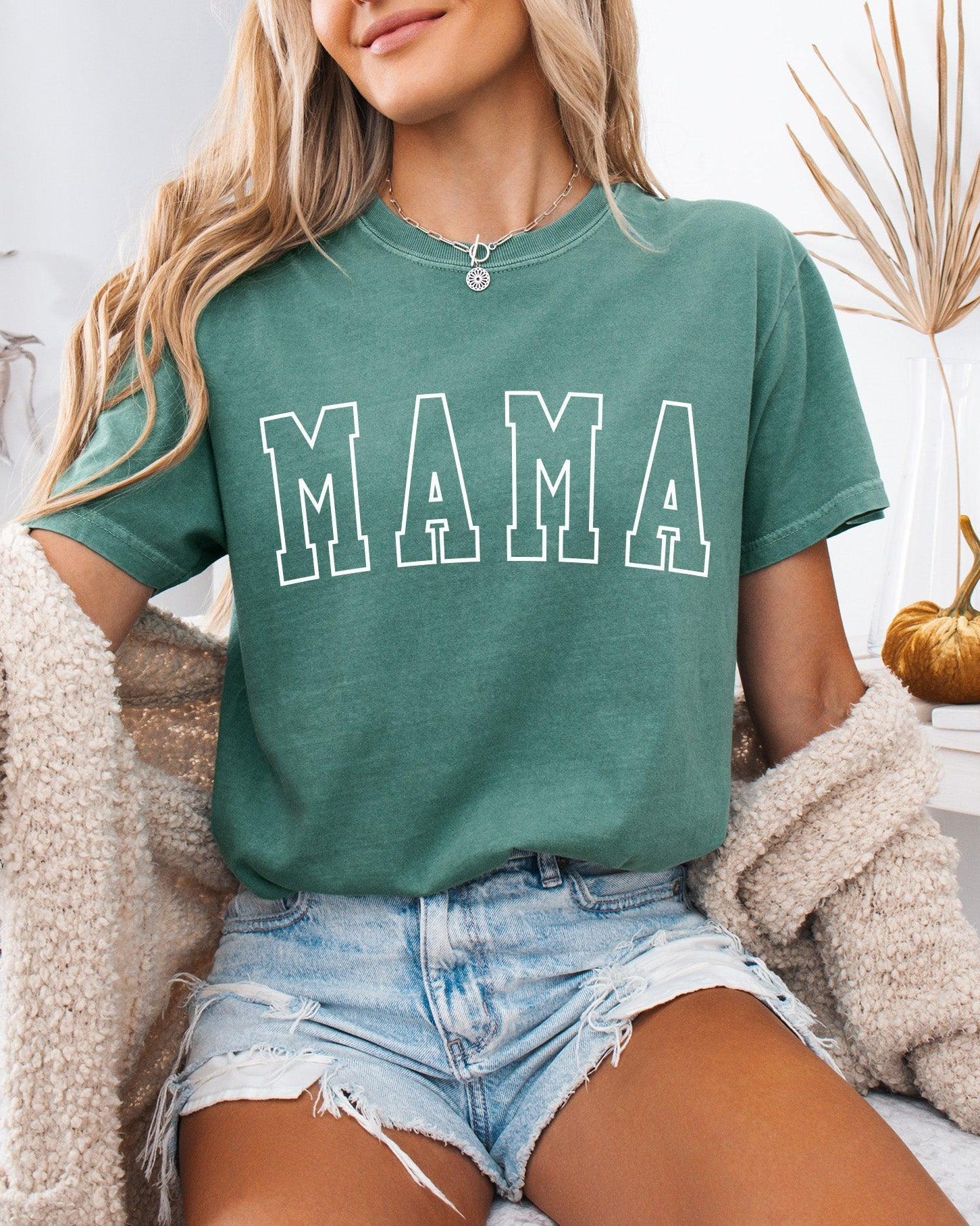 Mama Comfort Colors Graphic Tees (Outlined Font)