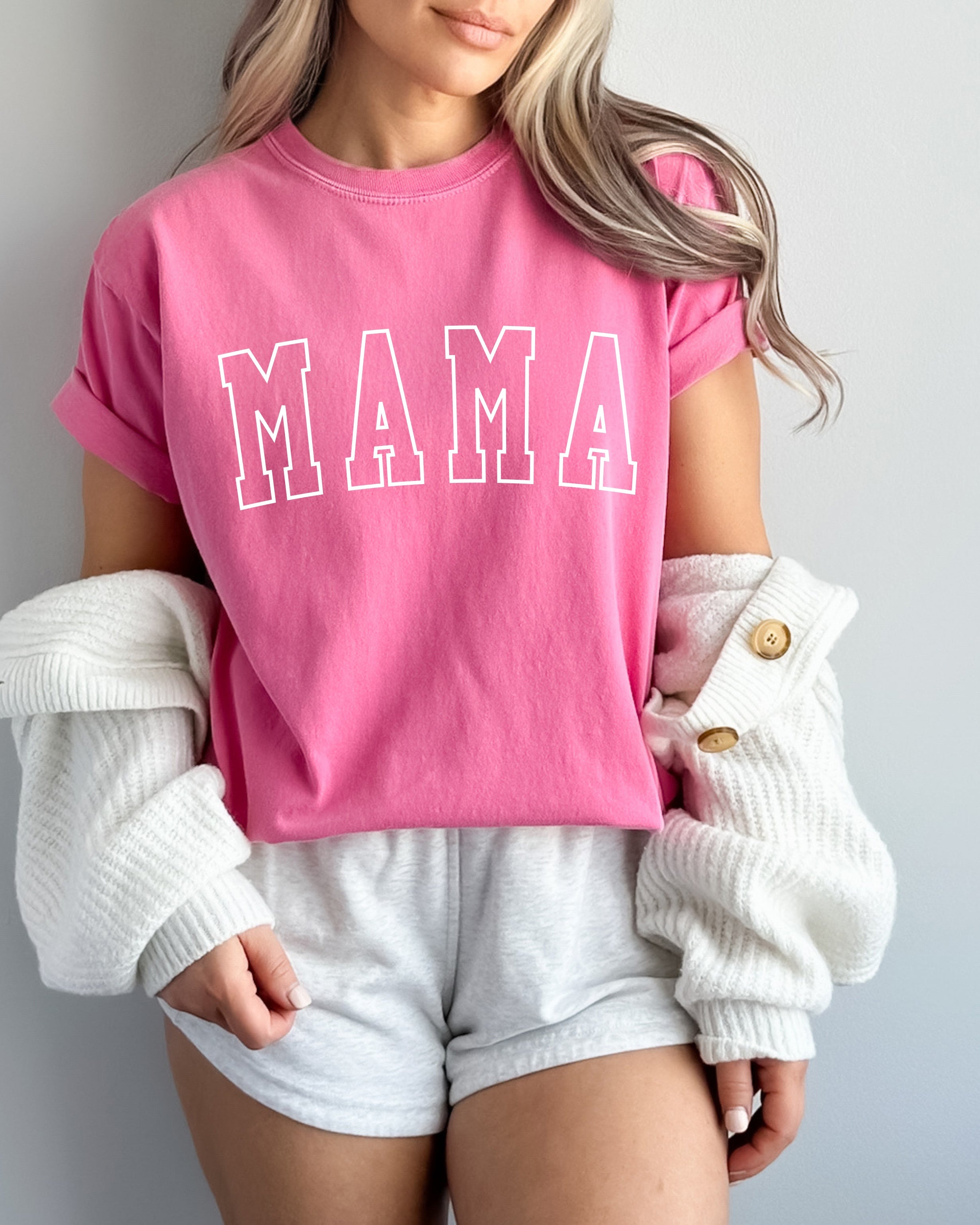 Mama Comfort Colors Graphic Tees (Outlined Font)