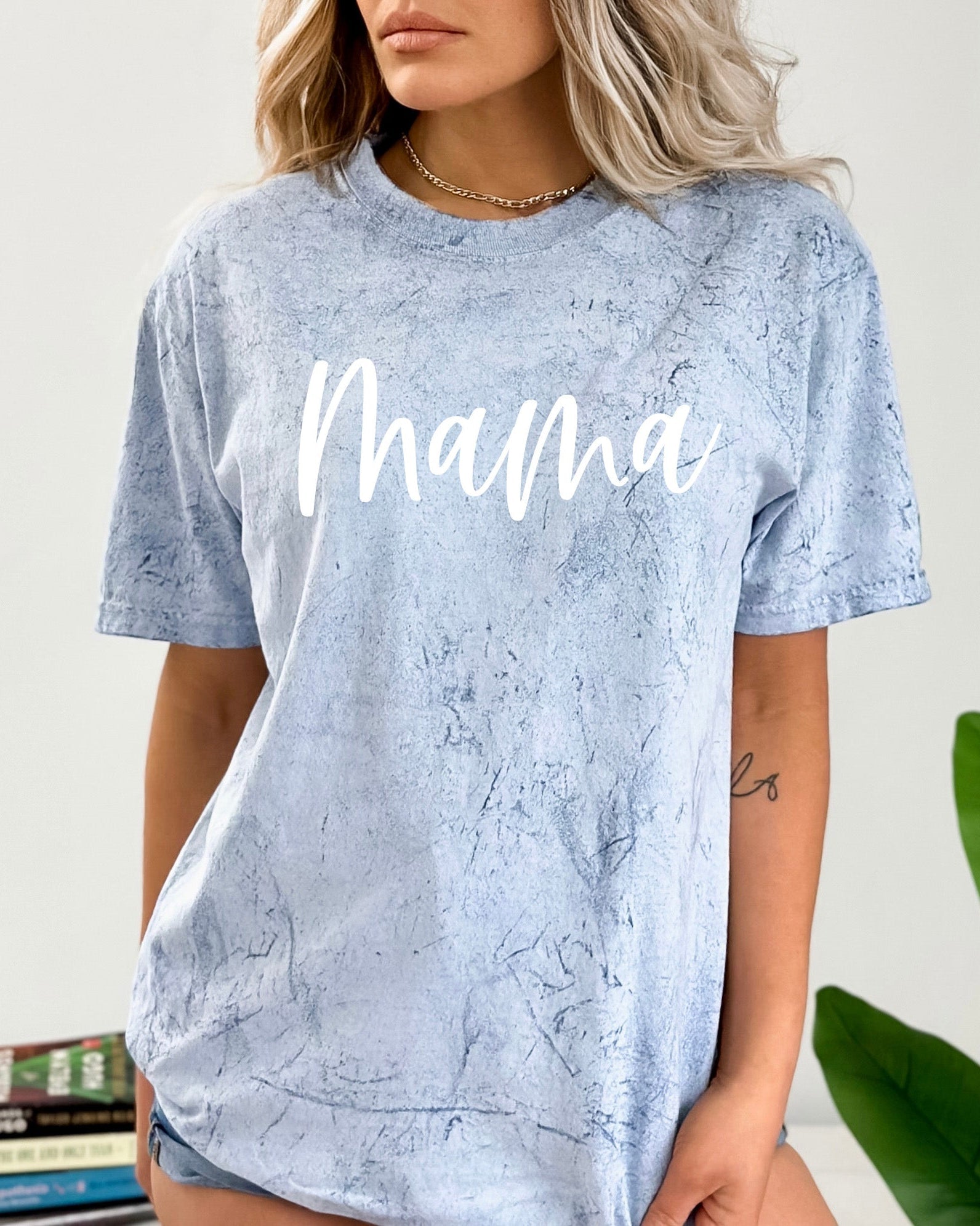 Mama Comfort Colors T Shirt (Cursive 3 Font)