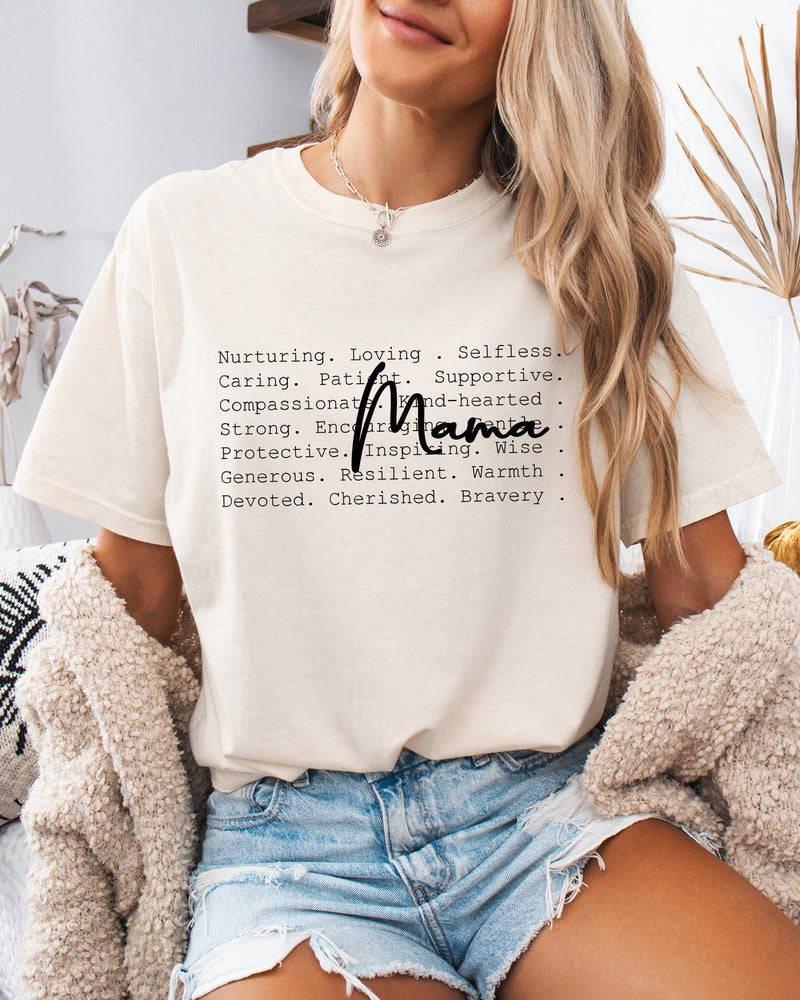 Mama Comfort Colors T Shirt (Nurturing, Loving)