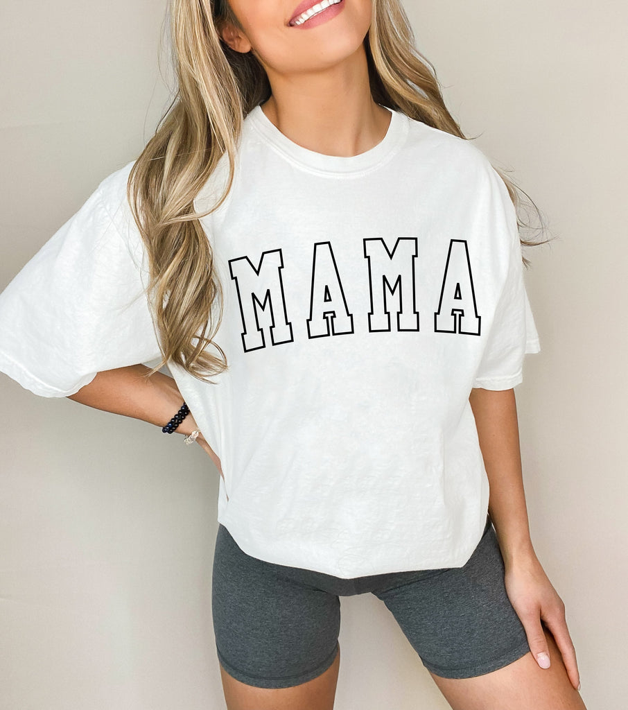 Mama Comfort Colors T Shirt (Outlined Font)