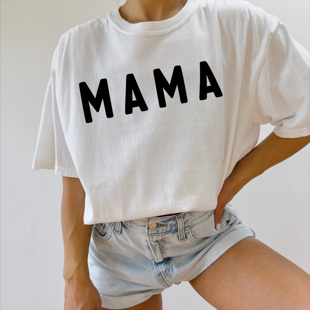 Mama Comfort Colors T Shirt (Round Font)