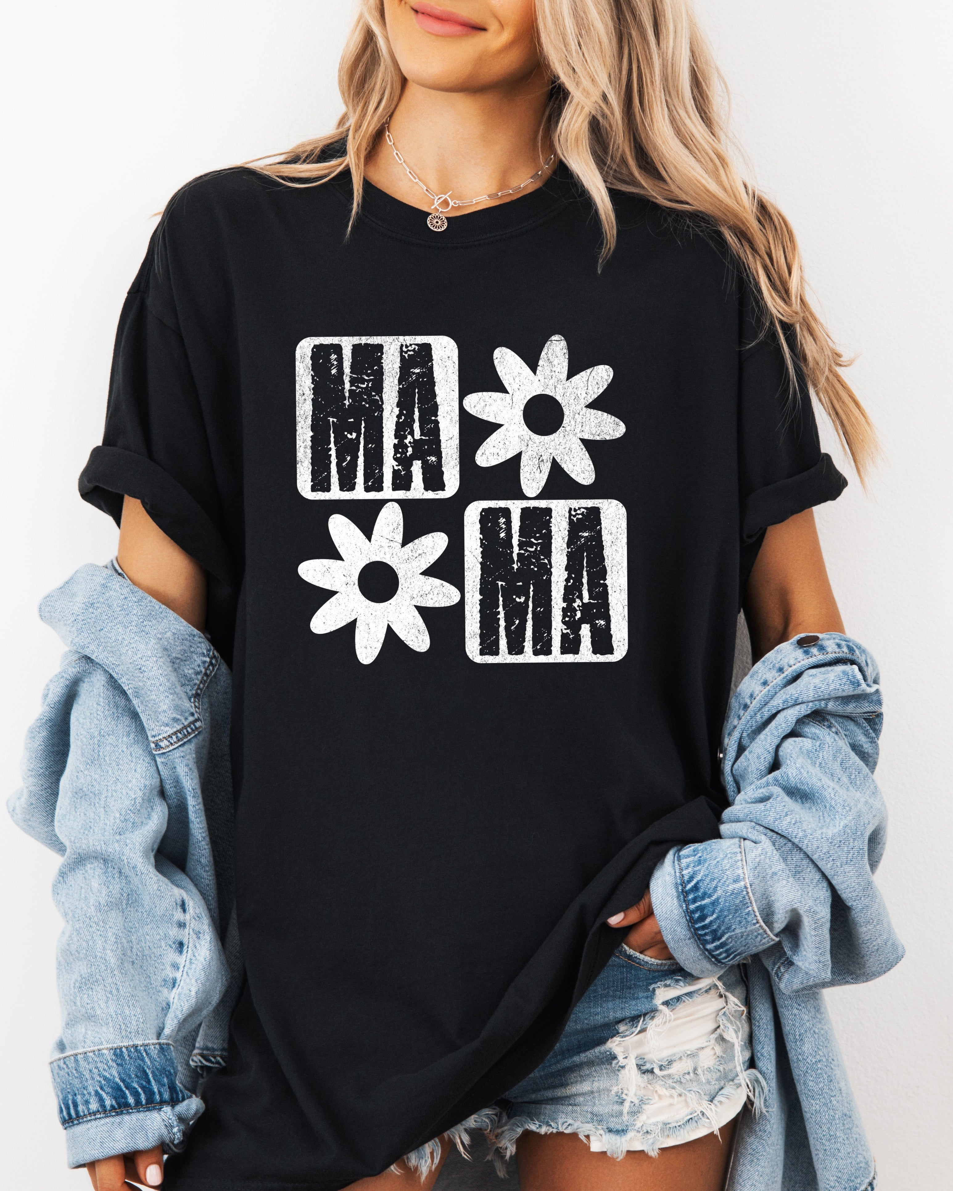 Mama Flower Comfort Colors T Shirt