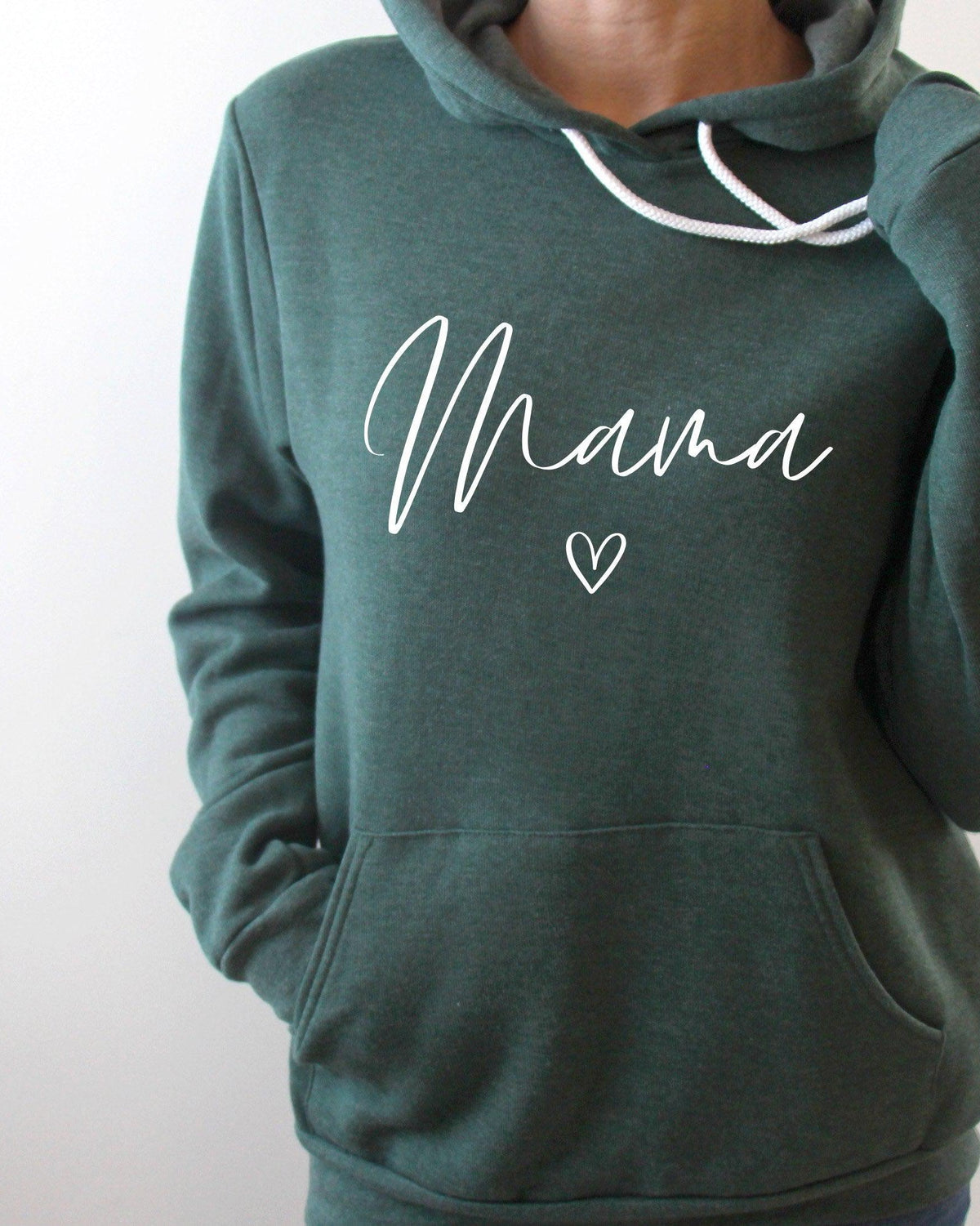 Mama Heart Underneath Sponge Fleece hoodie Sweatshirt
