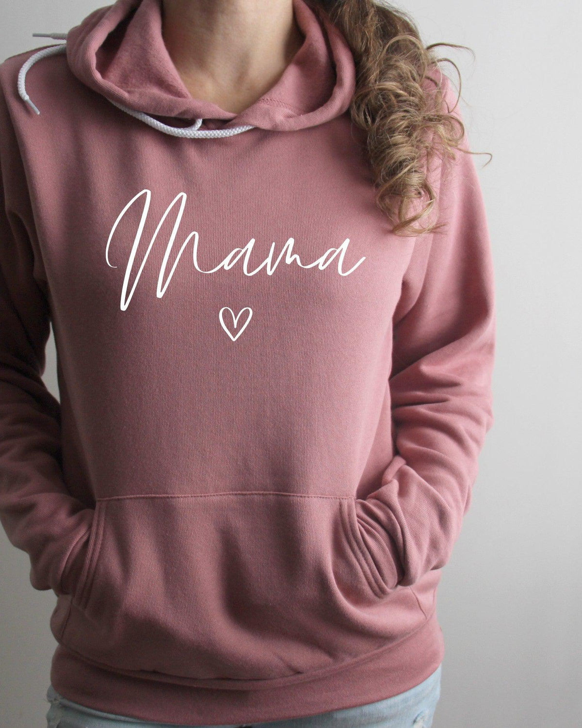 Mama Heart Underneath Sponge Fleece hoodie Sweatshirt