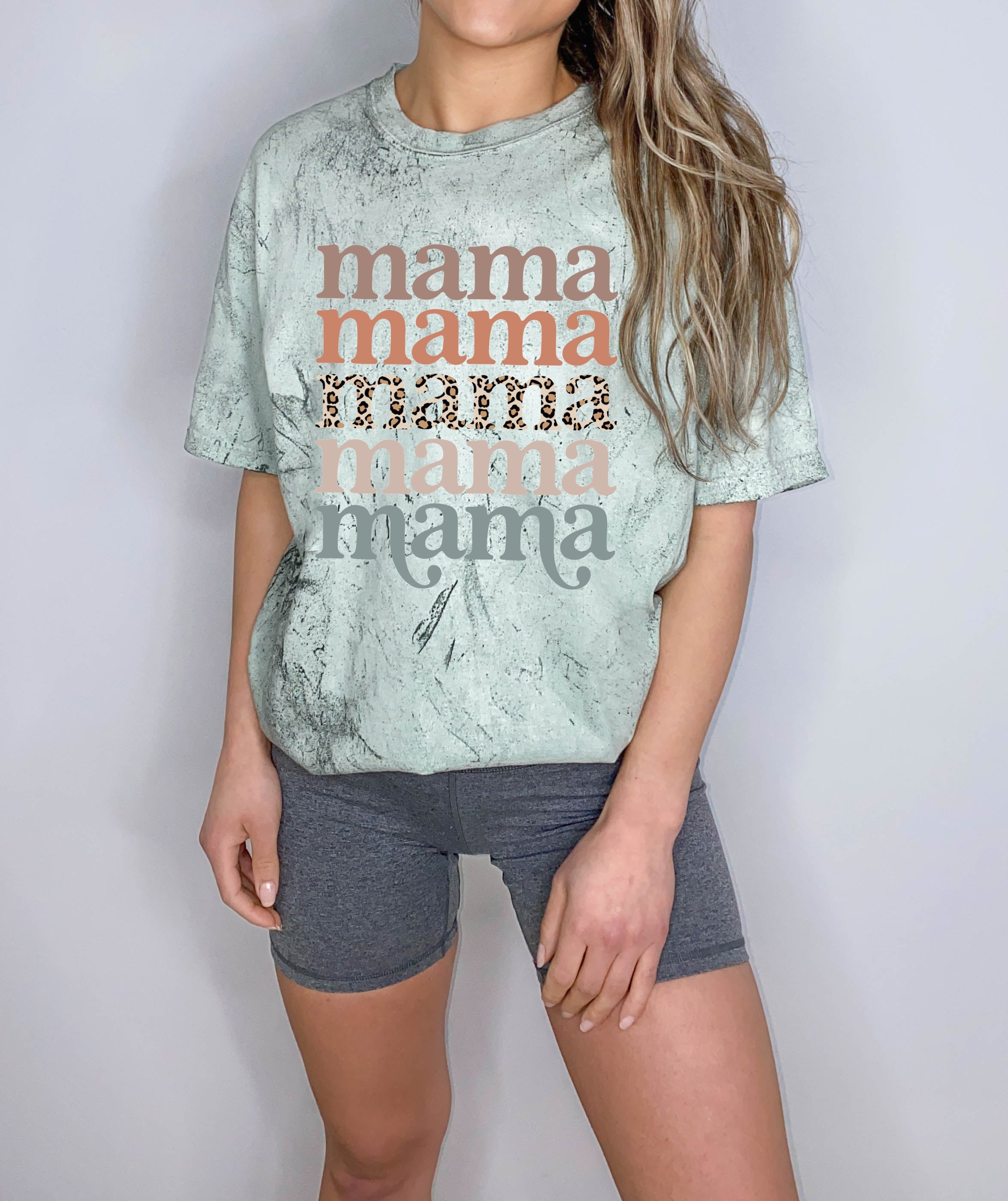 Mama Leopard Comfort Colors T Shirt