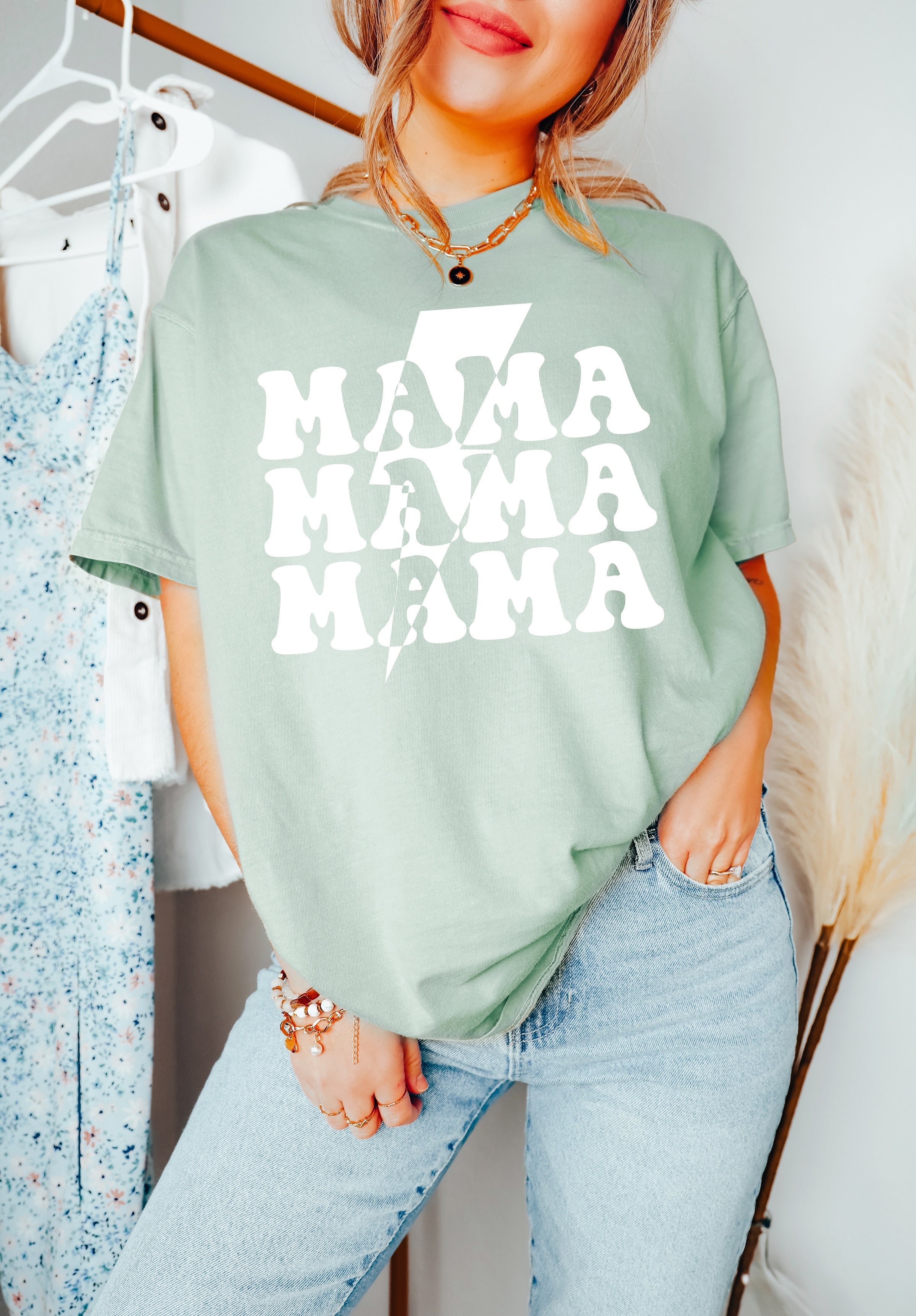 Mama Lightning Comfort Colors T Shirt