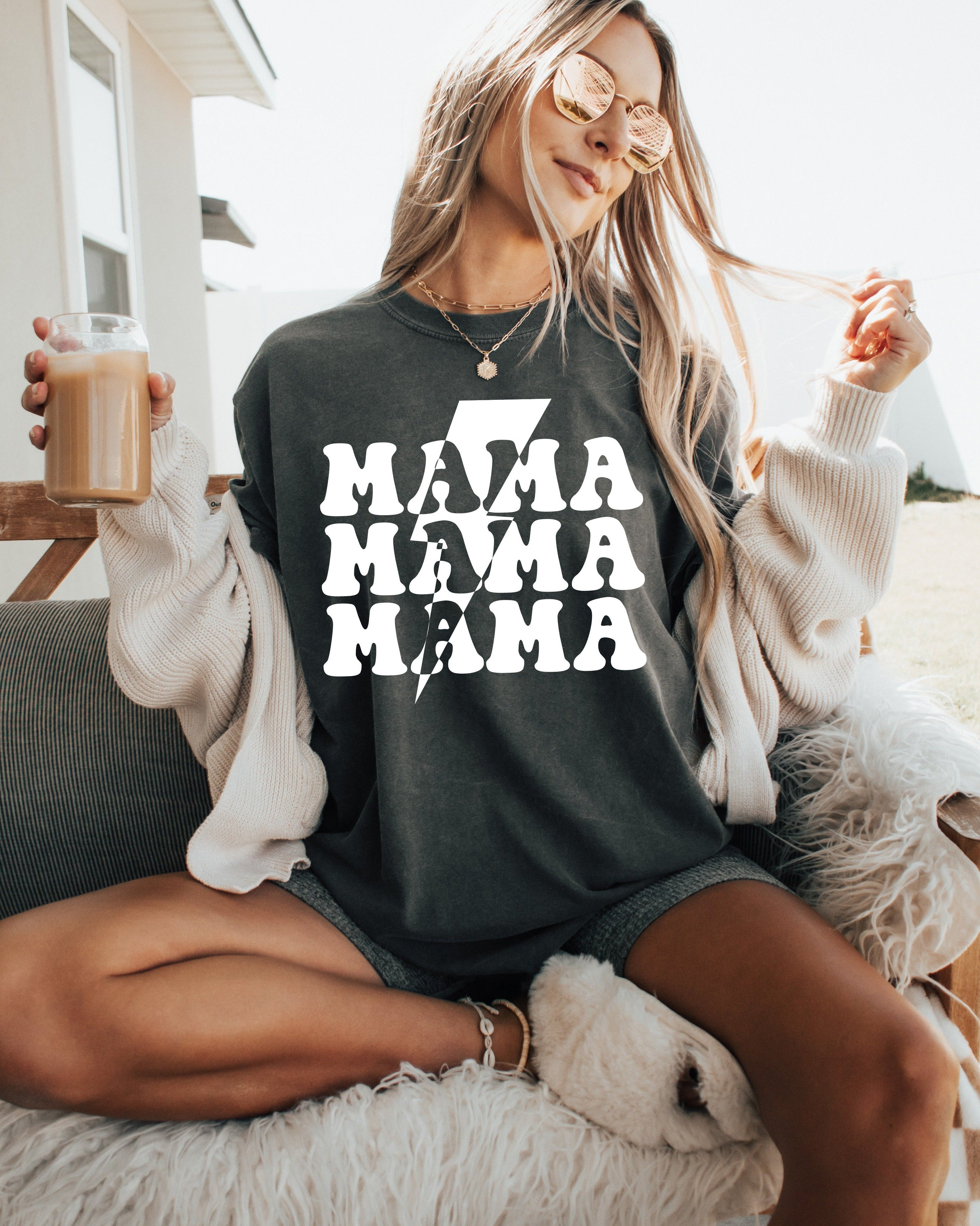 Mama Lightning Comfort Colors T Shirt