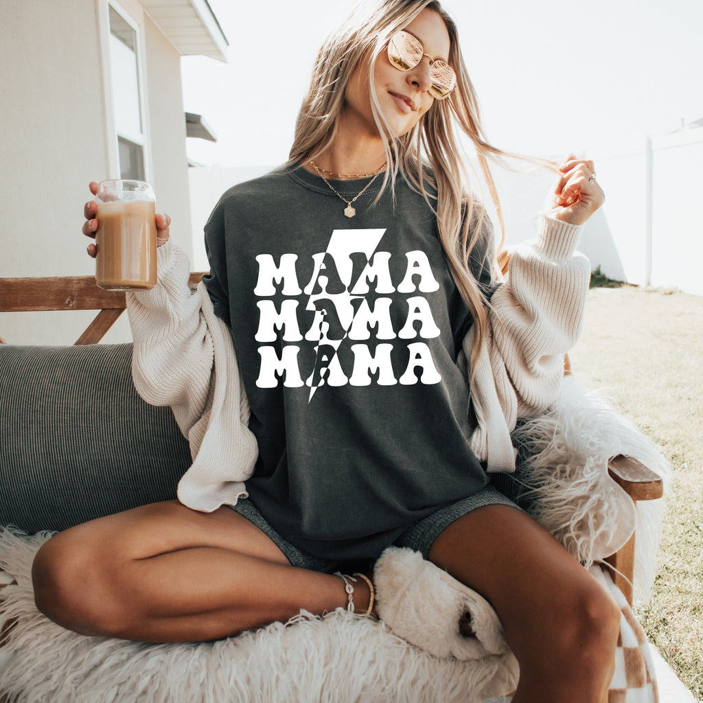 Mama Lightning Comfort Colors T Shirt