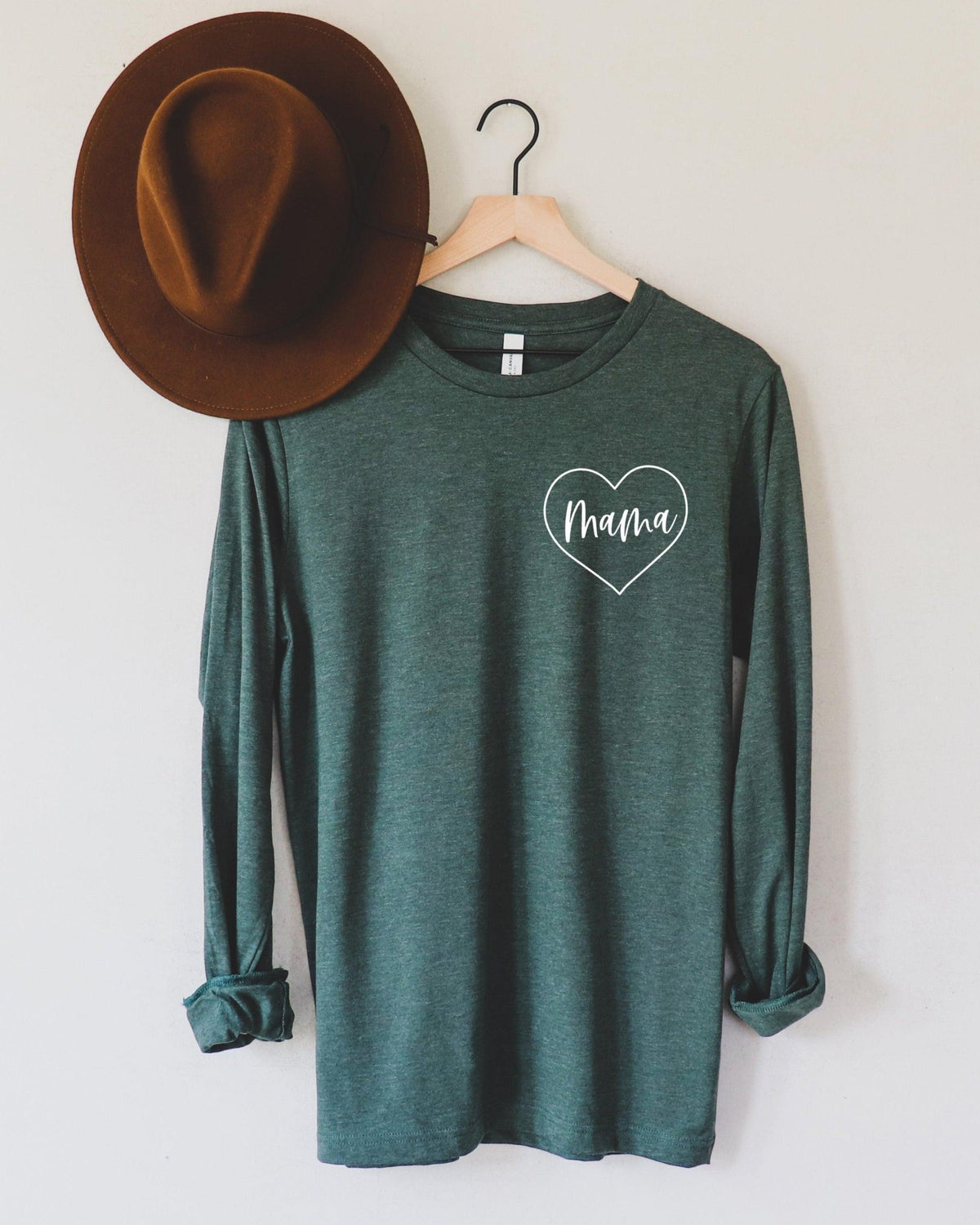 Mama Long Sleeve Tshirt (Heart Around)
