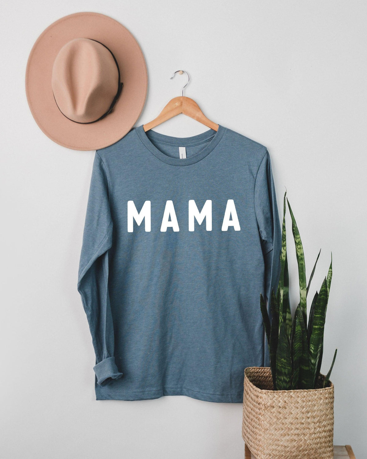 Mama Long Sleeve Tshirt | Mom long sleeve shirt (Rounded font)