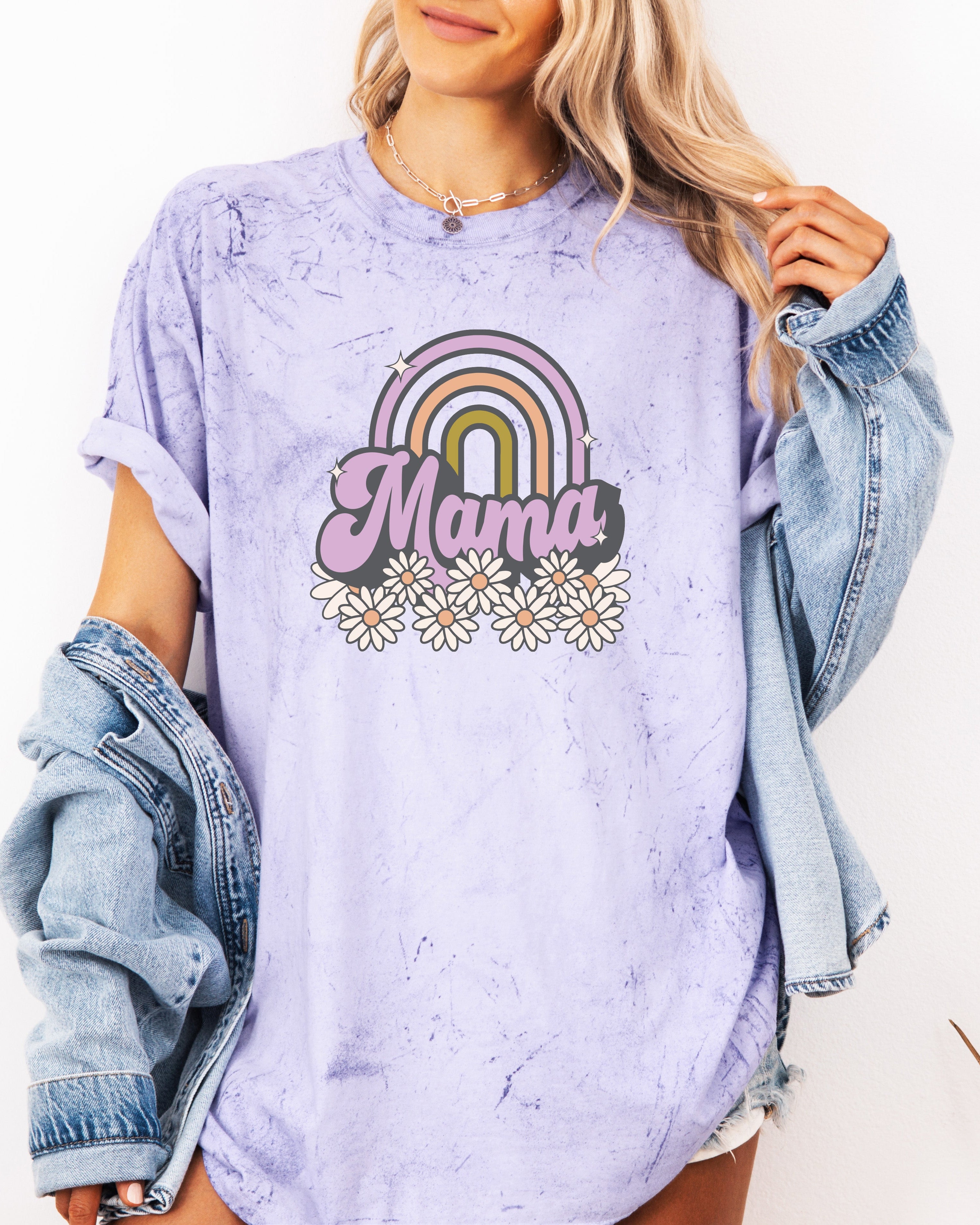 Mama Rainbow Comfort Colors T Shirt