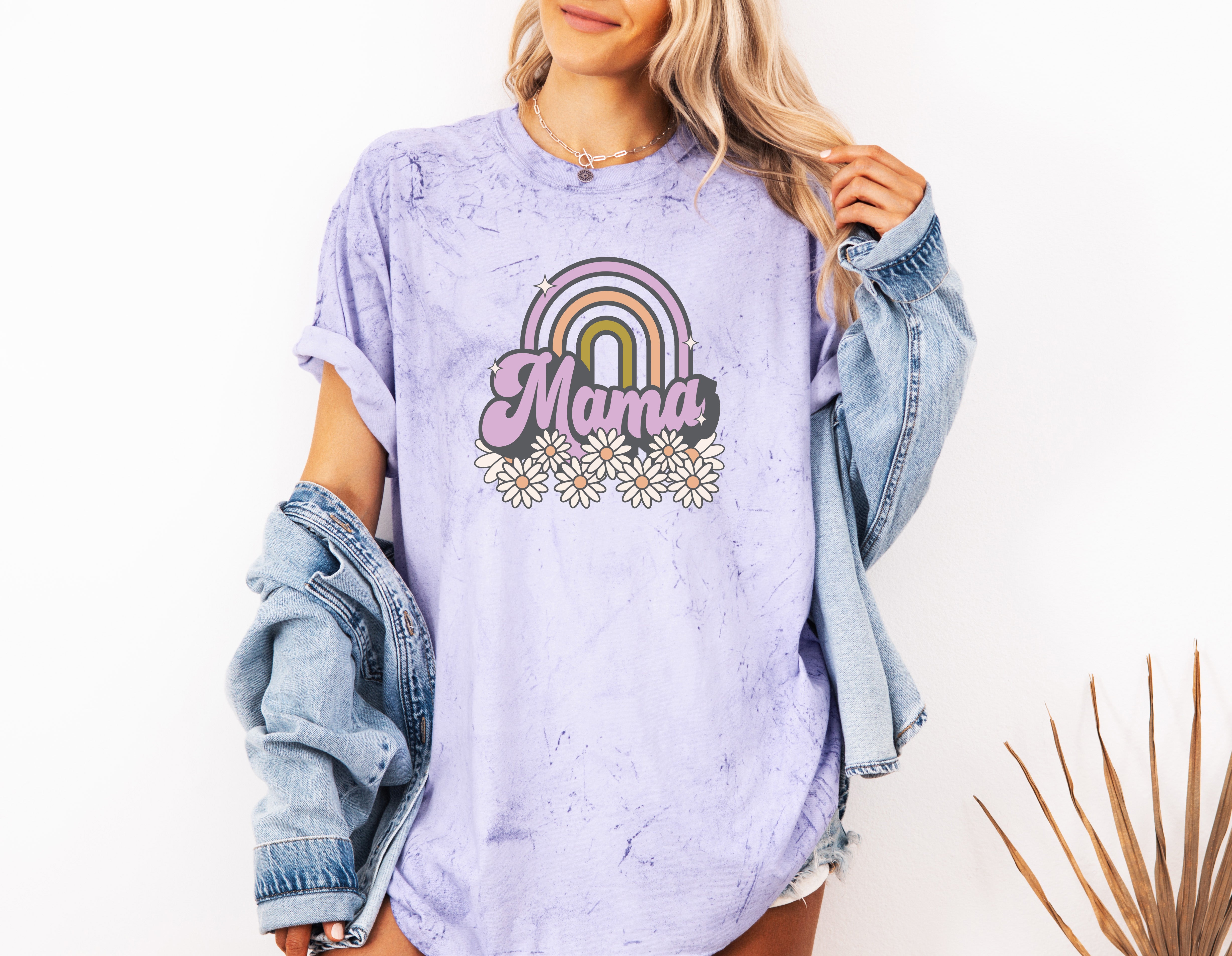 Mama Rainbow Comfort Colors T Shirt