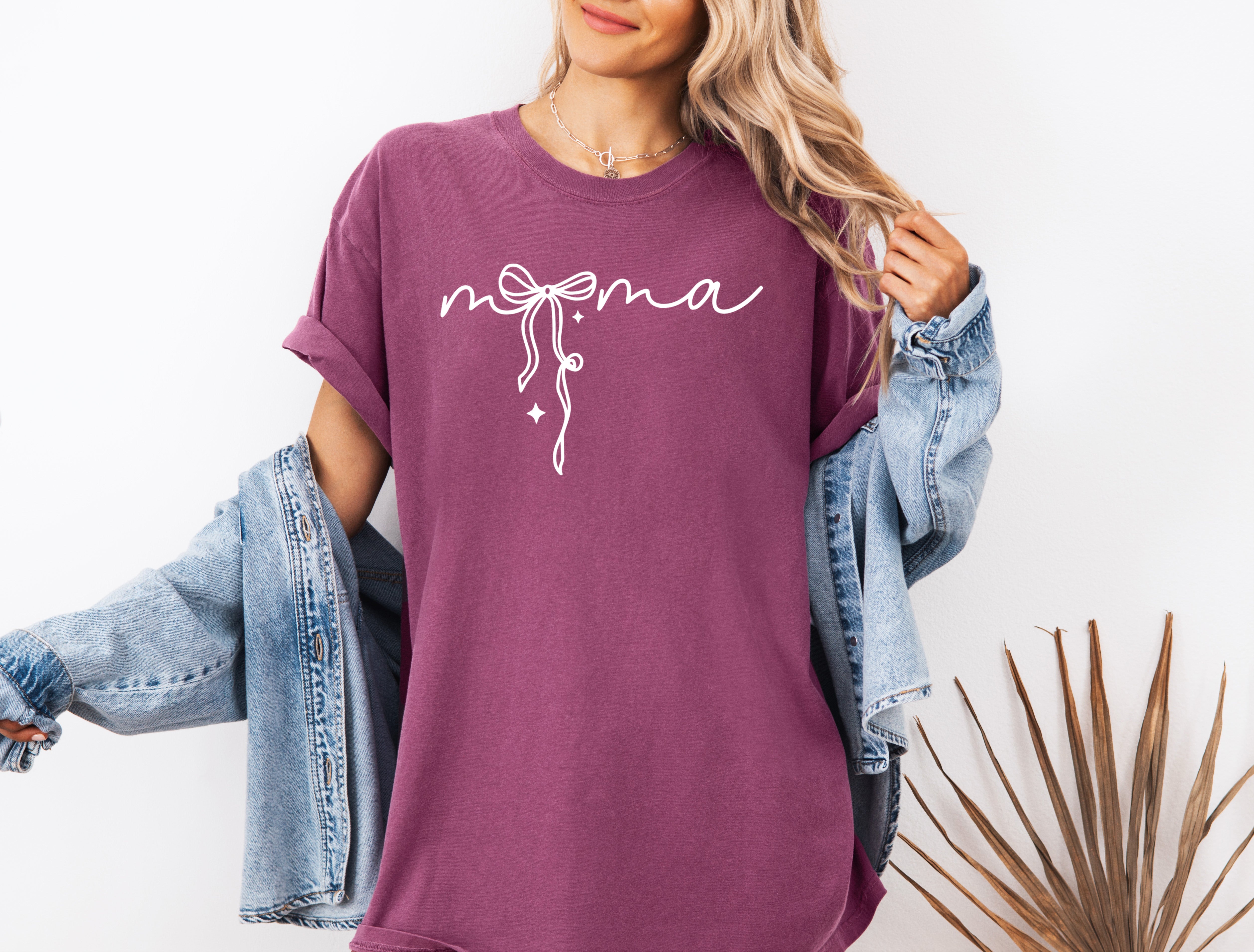 Mama Ribbon Comfort Colors T Shirt