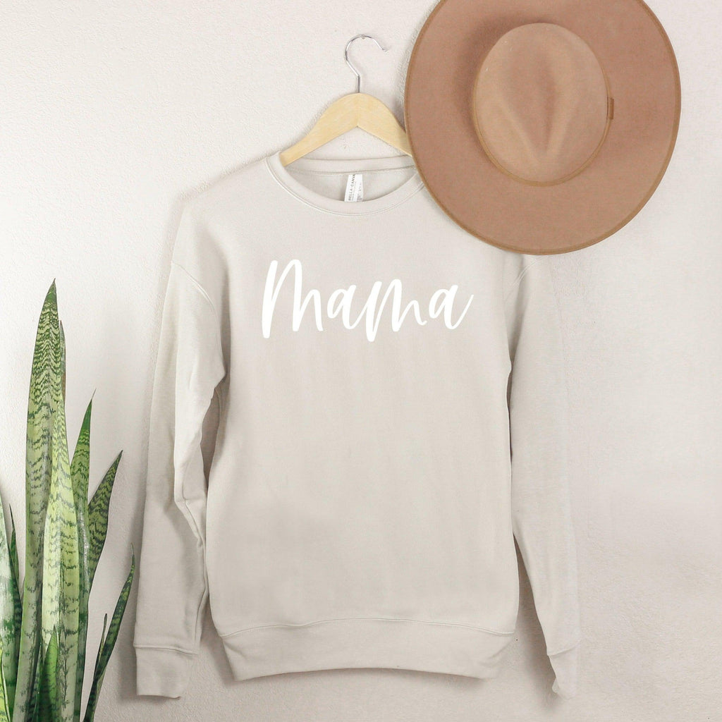 Mama Sponge Fleece Crewneck Sweatshirt (Cursive 3)