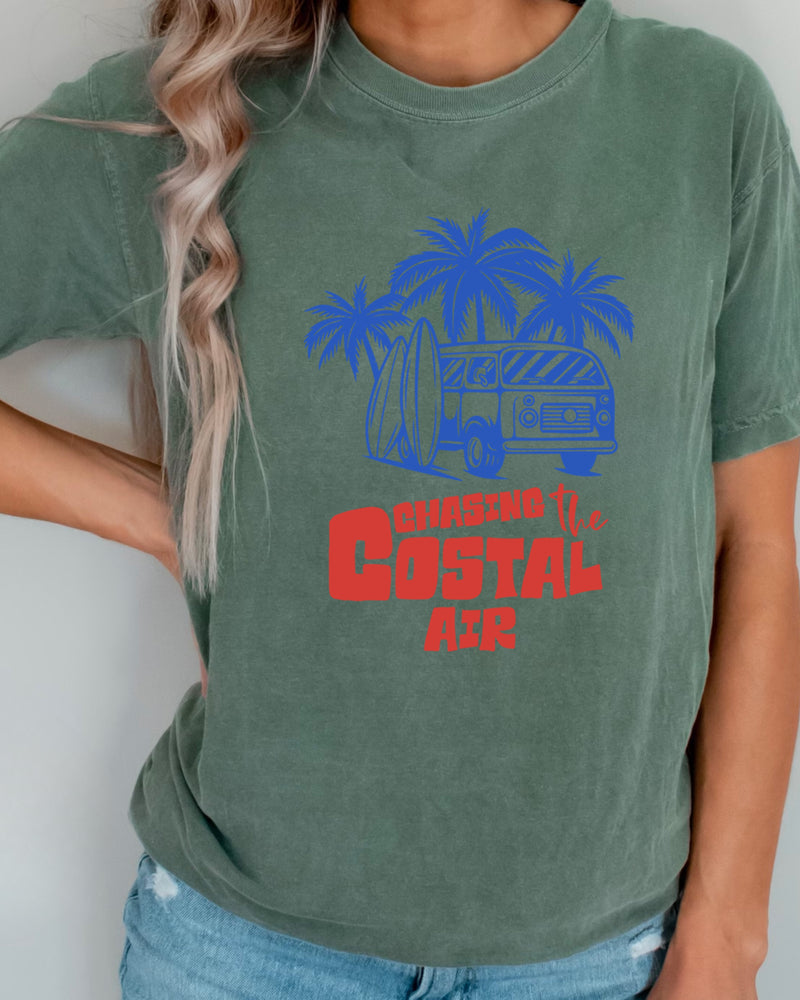 Chasing the ocean air Beach Nature Comfort Colors T Shirt Vacation Lake Summer