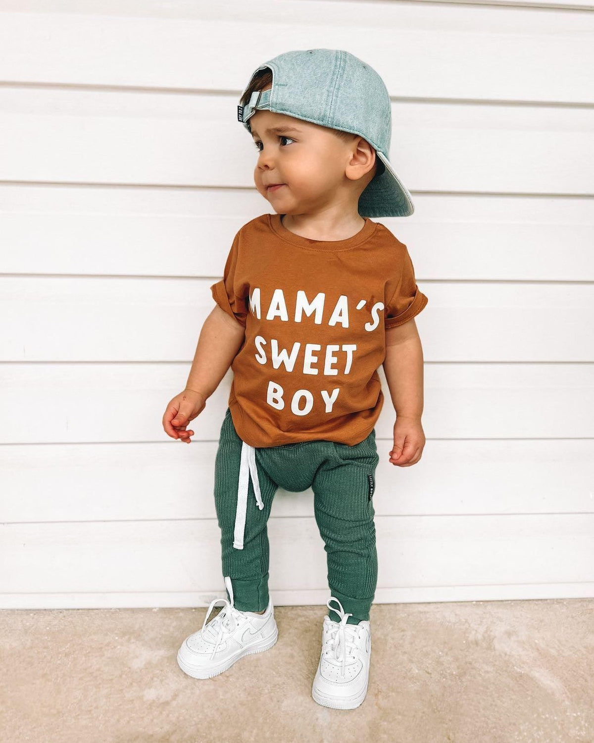 Mama's Sweet Boy Organic Cotton Baby And Kids Tee