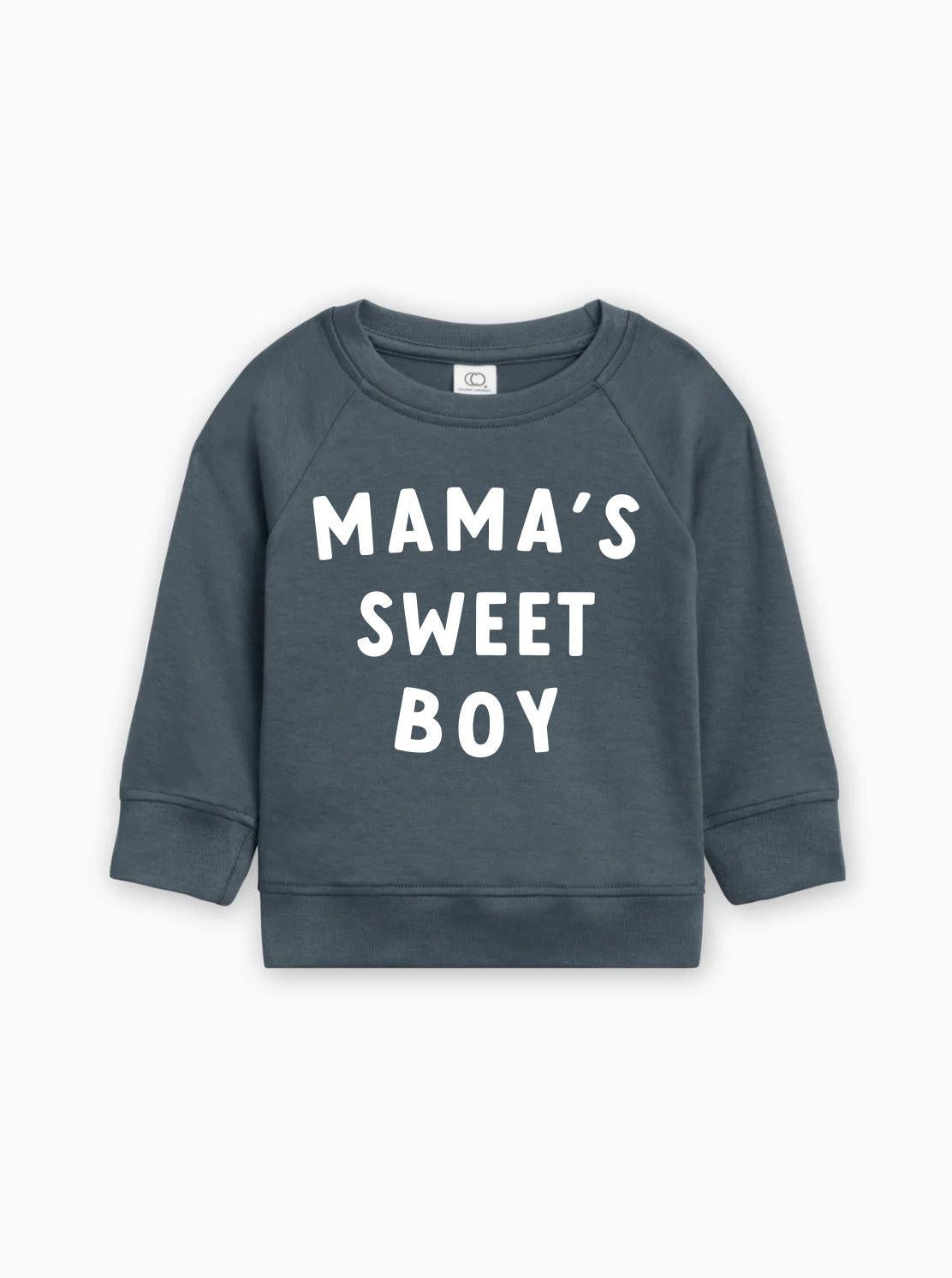 Mama's Sweet Boy Valentine's Day Baby Toddler Organic Cotton Pullover