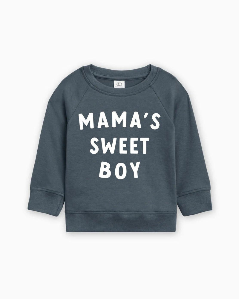 Mama's Sweet Boy Valentine's Day Baby Toddler Organic Cotton Pullover