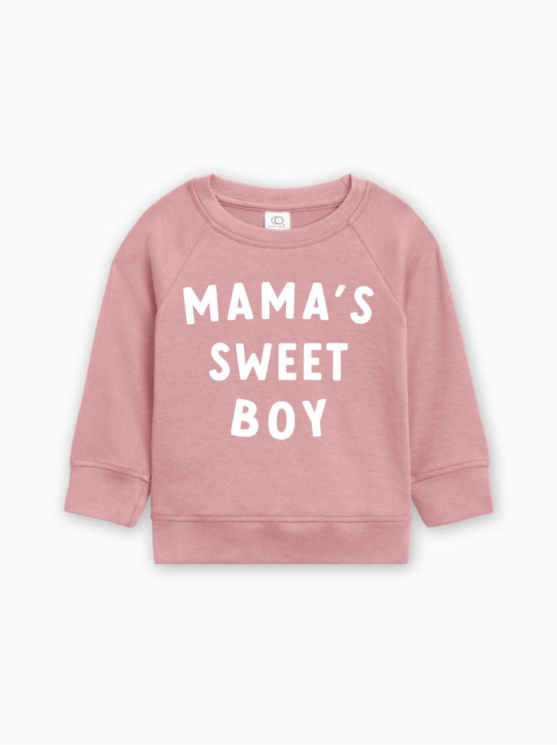 Mama's Sweet Boy Valentine's Day Baby Toddler Organic Cotton Pullover