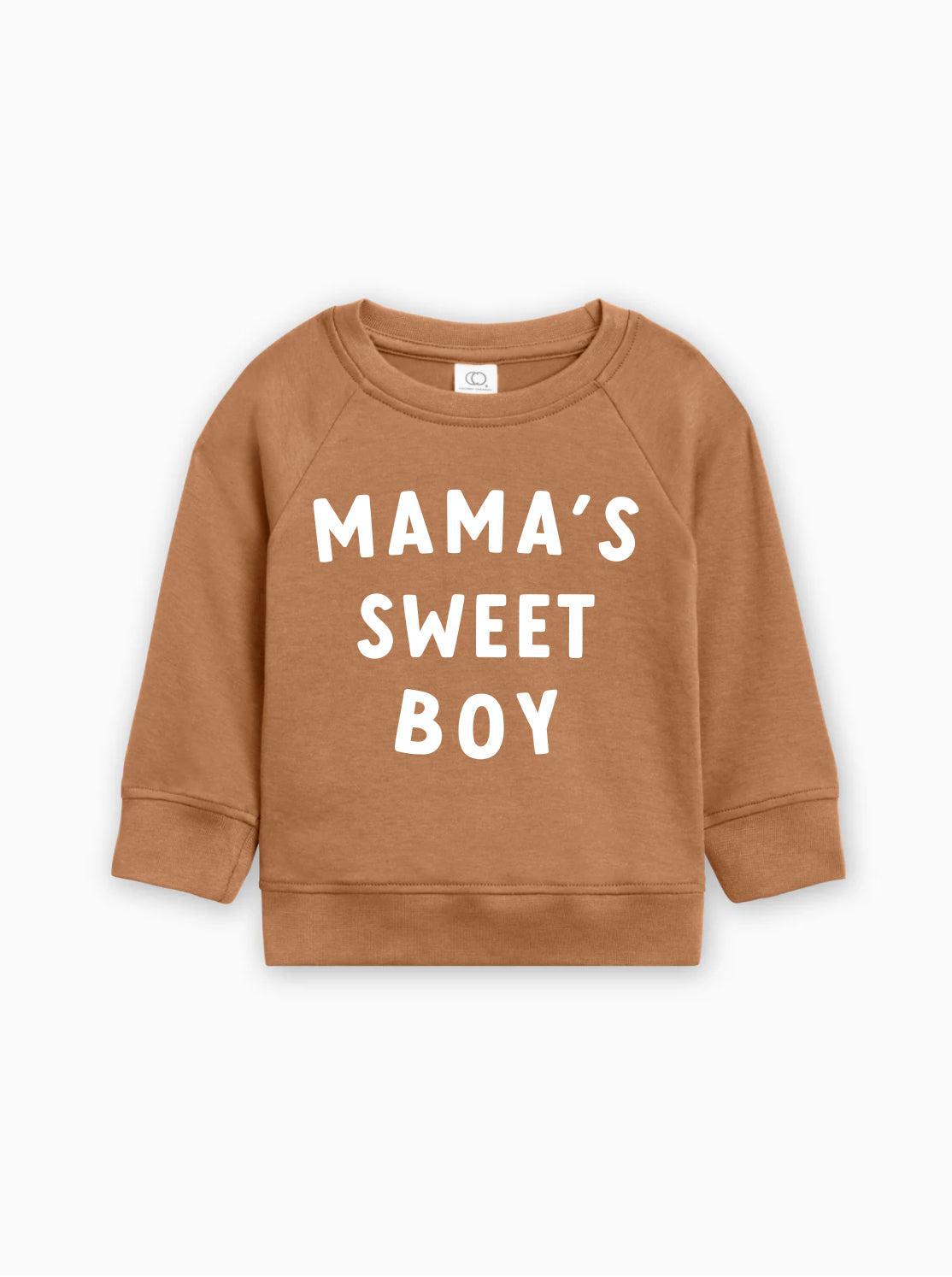 Mama's Sweet Boy Valentine's Day Baby Toddler Organic Cotton Pullover