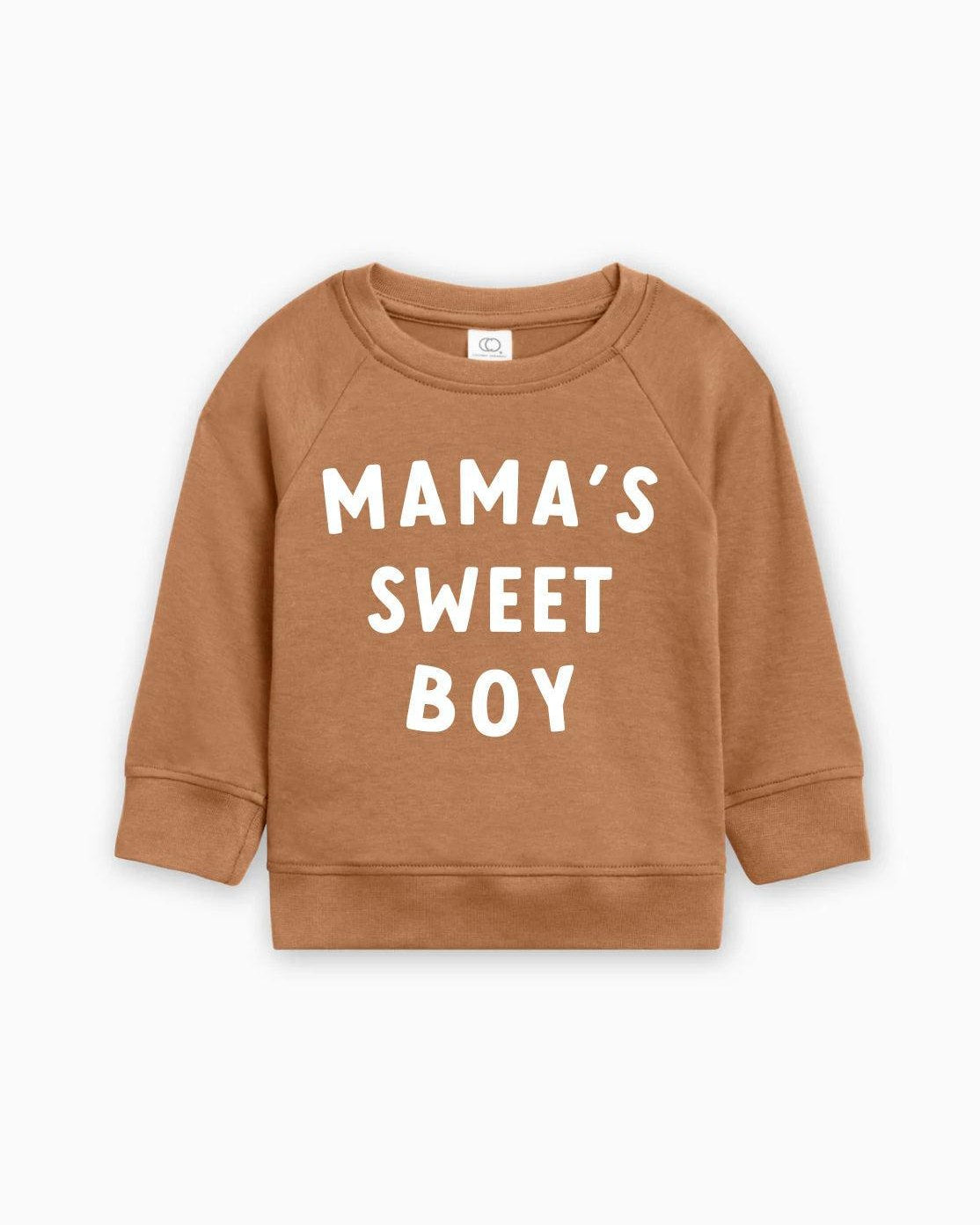 Mama's Sweet Boy Valentine's Day Baby Toddler Organic Cotton Pullover