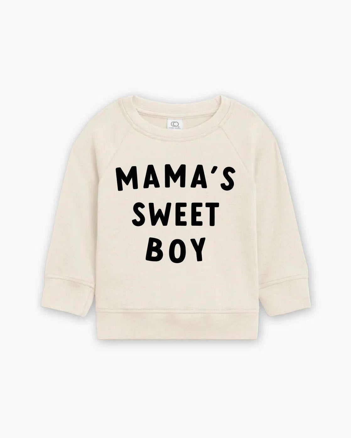 Mama's Sweet Boy Valentine's Day Baby Toddler Organic Cotton Pullover